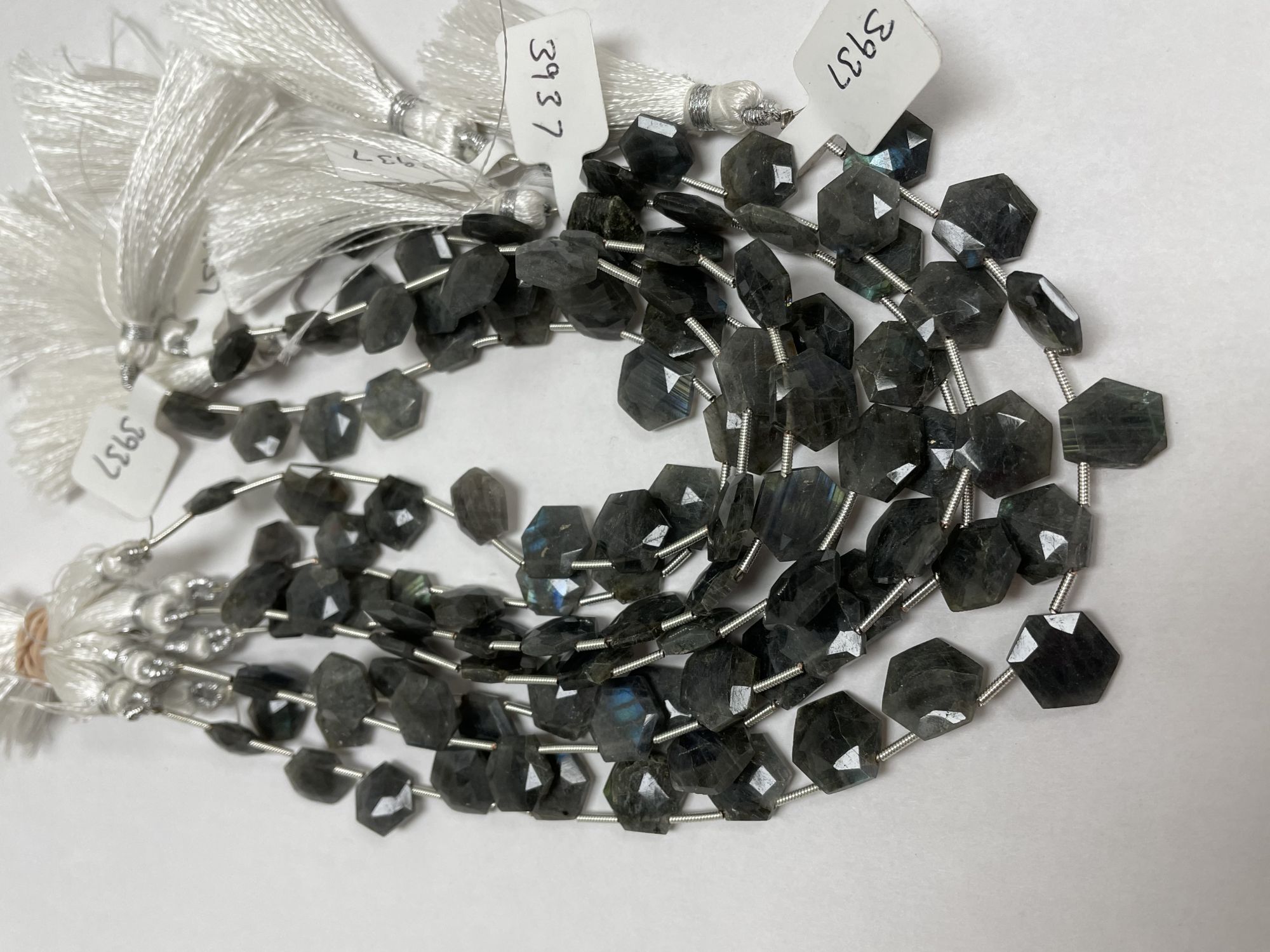 Labradorite Hexagon Top Drill Faceted