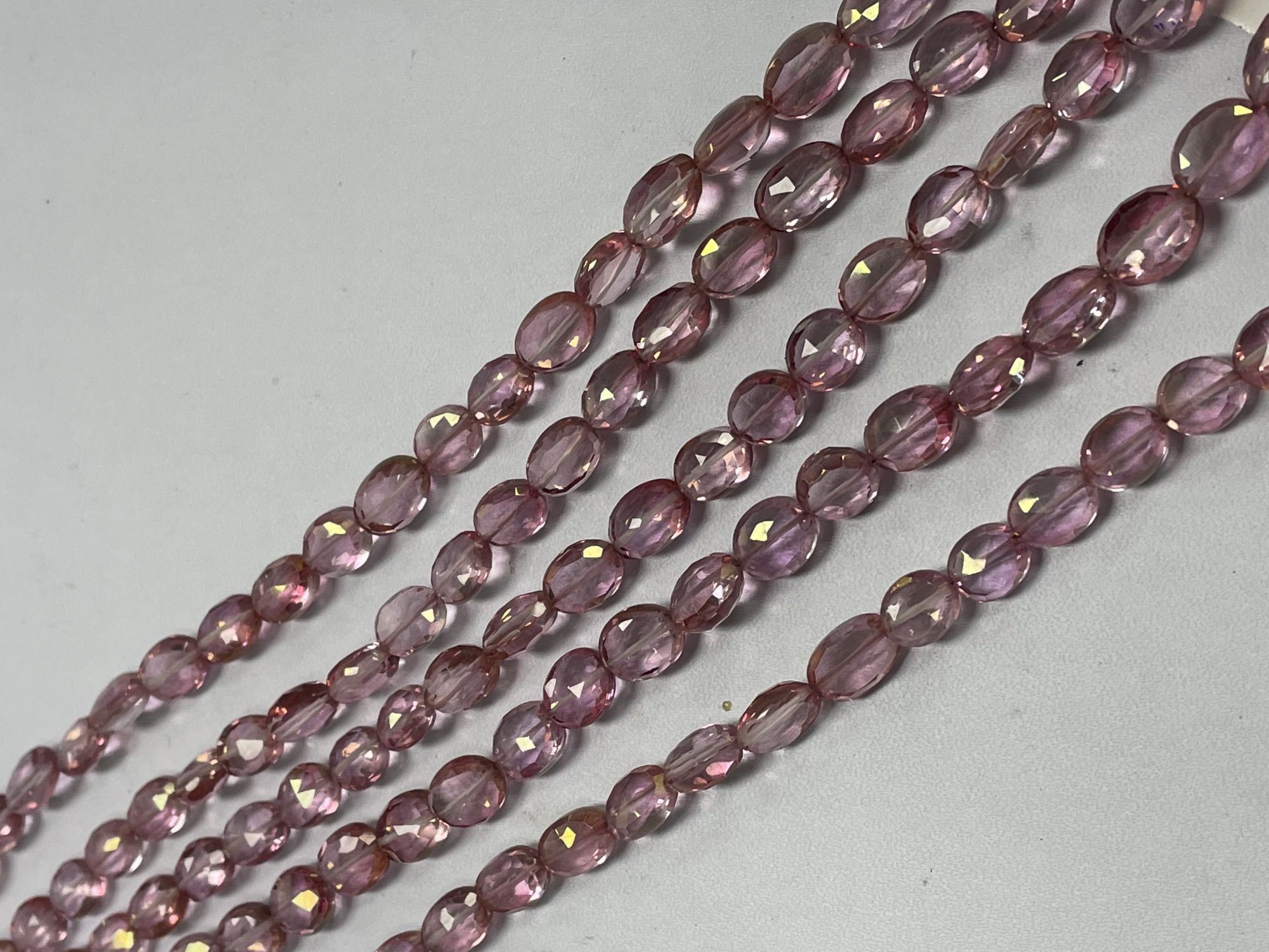 Pink Mystic Quartz Oval Faceted