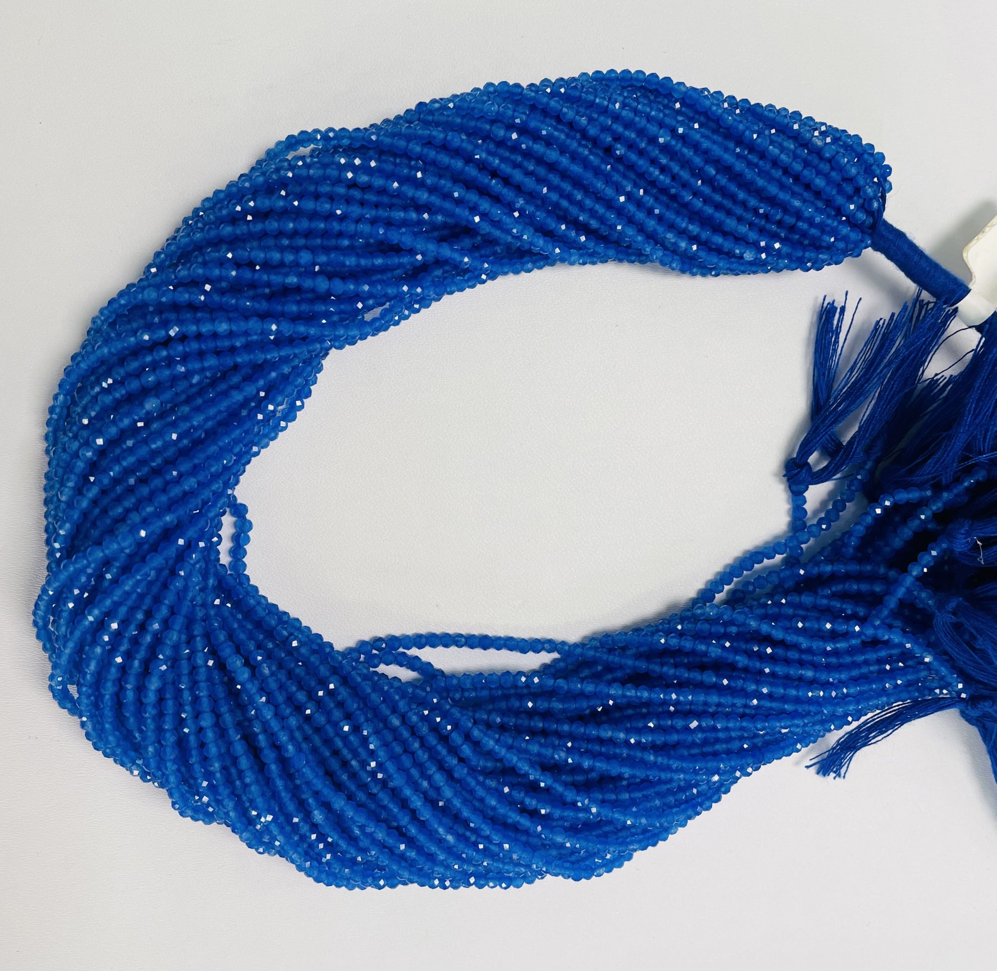 Blue Onyx Rondelle Faceted