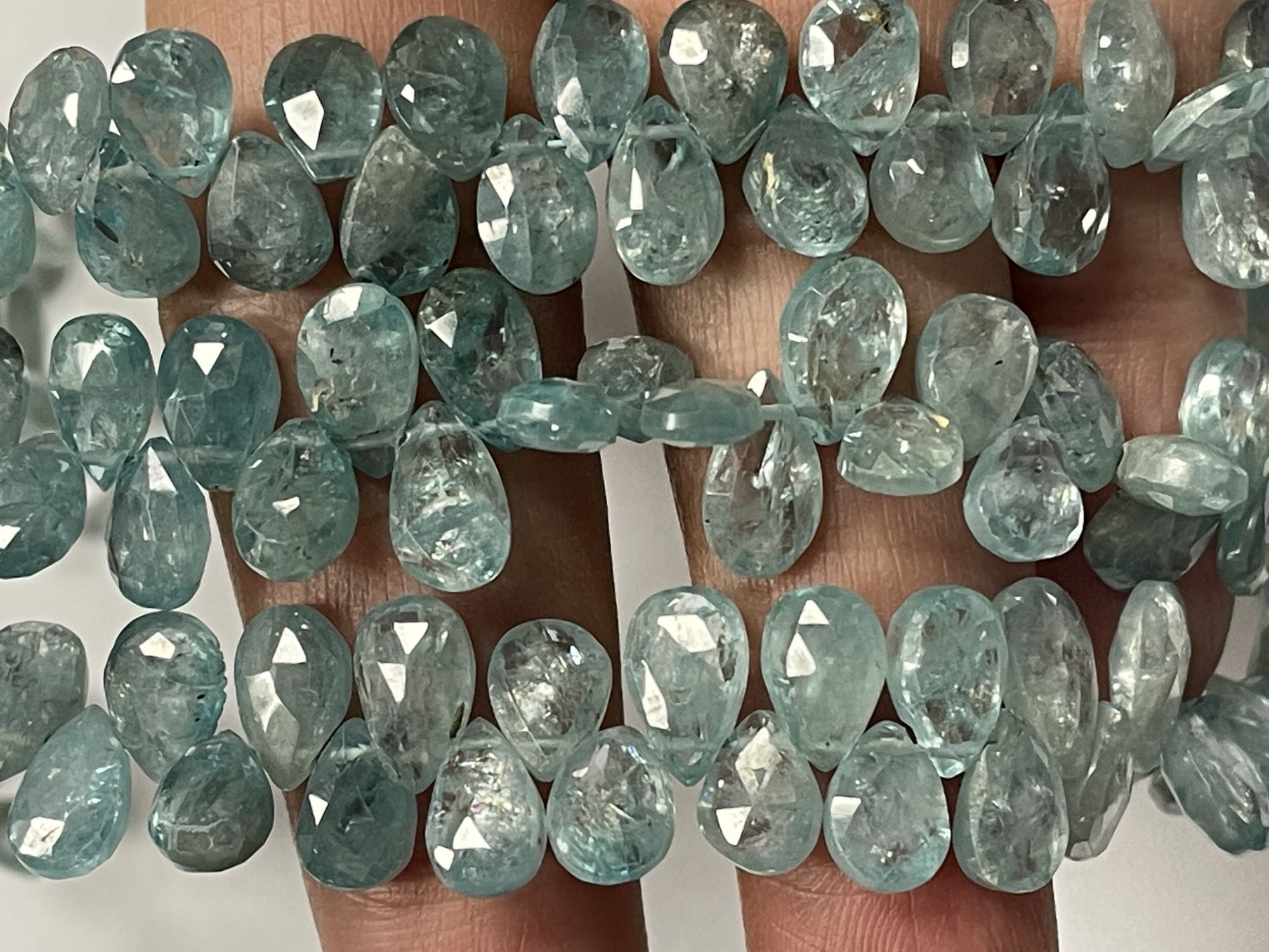 Blue Zircon Pear Faceted