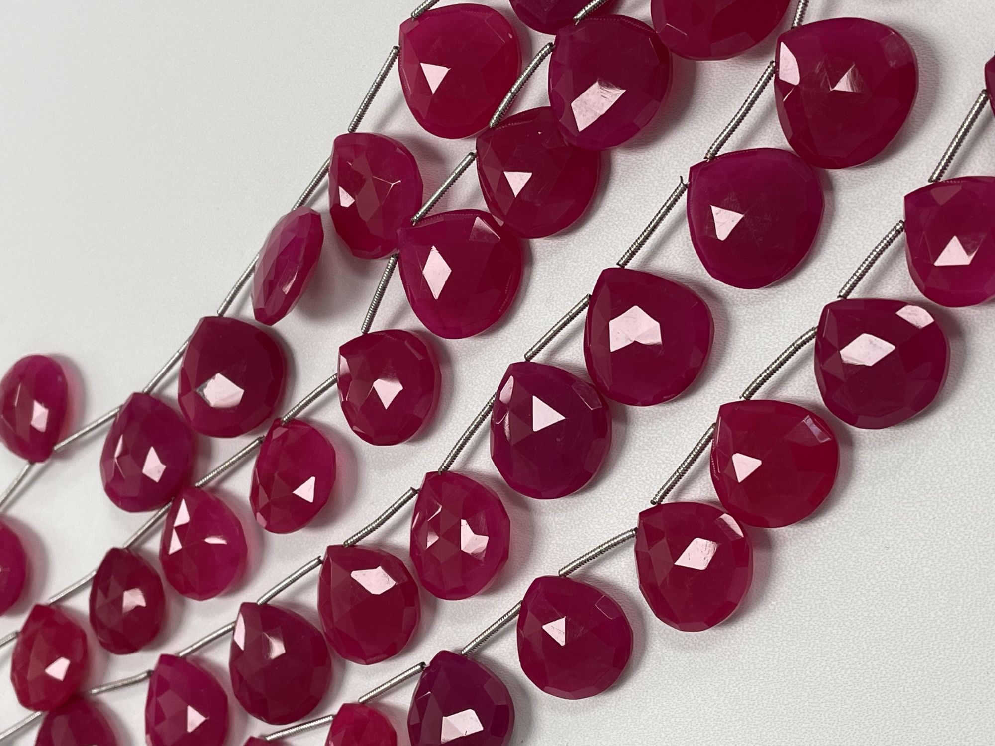 Pink Chalcedony Heart Faceted