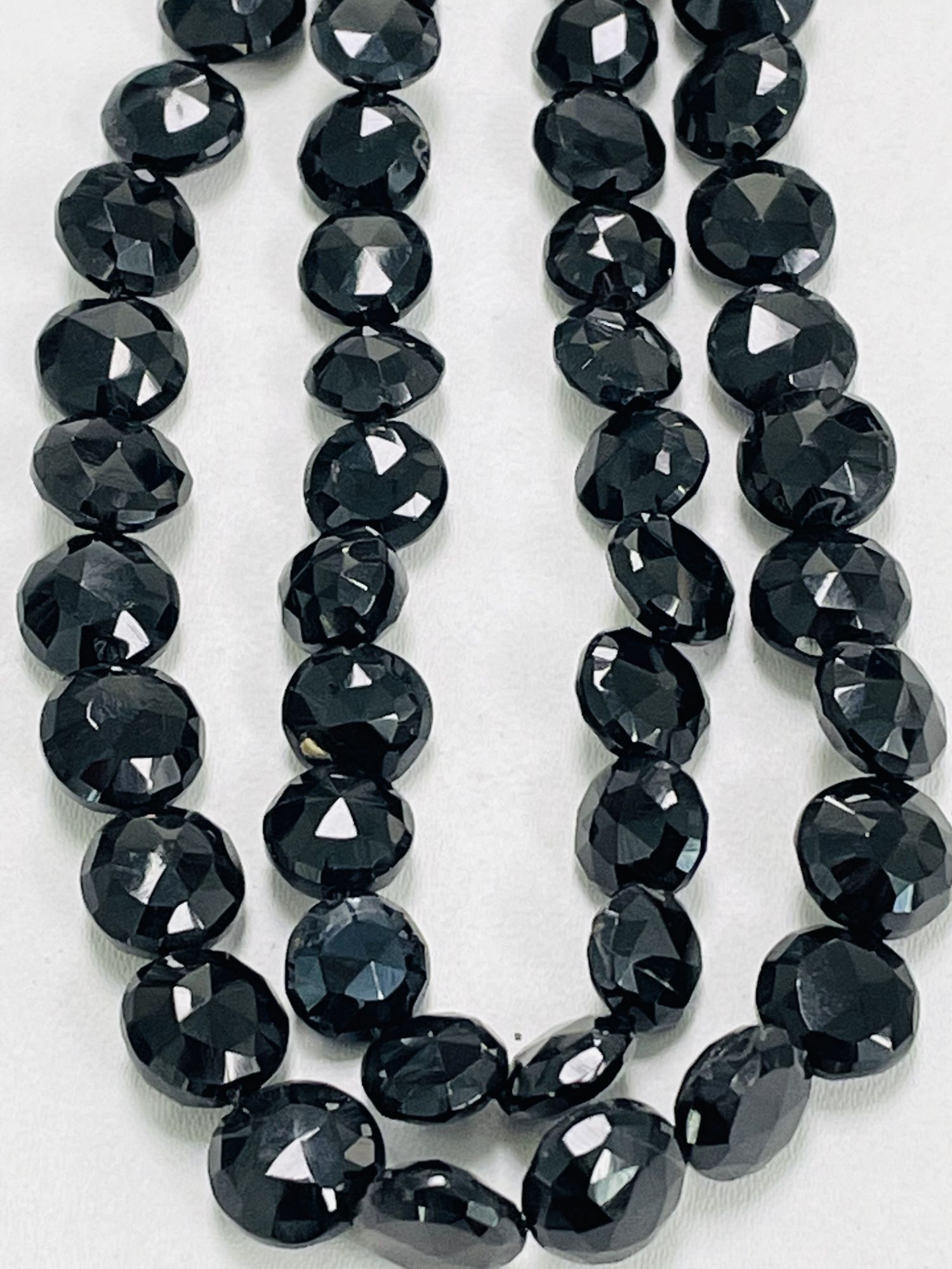 Black Spinel Coin Faceted
