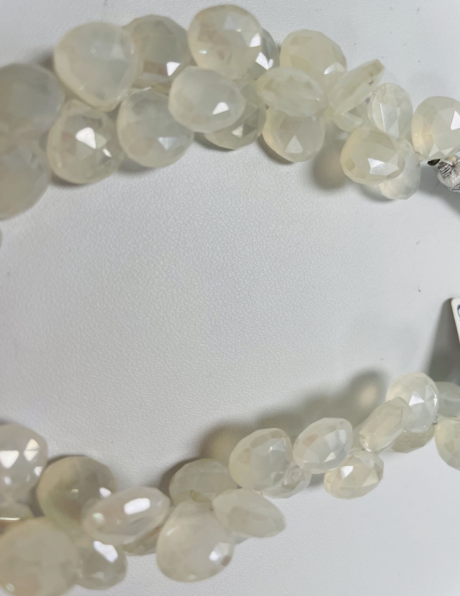 Pearl Chalcedony Heart Faceted