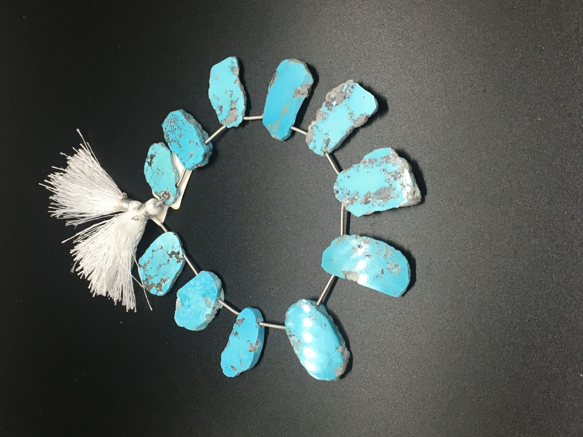 Turquoise Slices Faceted