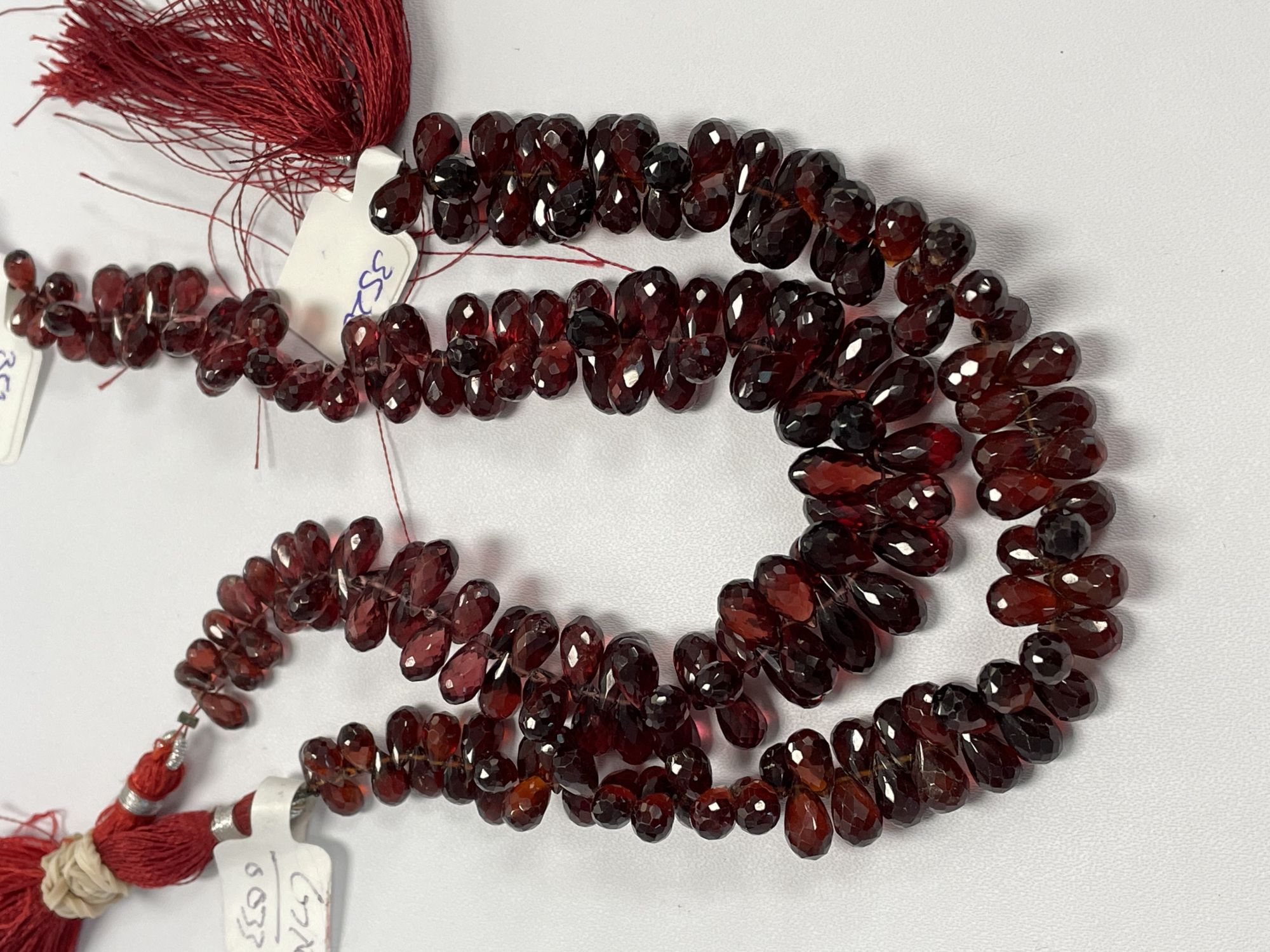 Red Garnet Drop Faceted