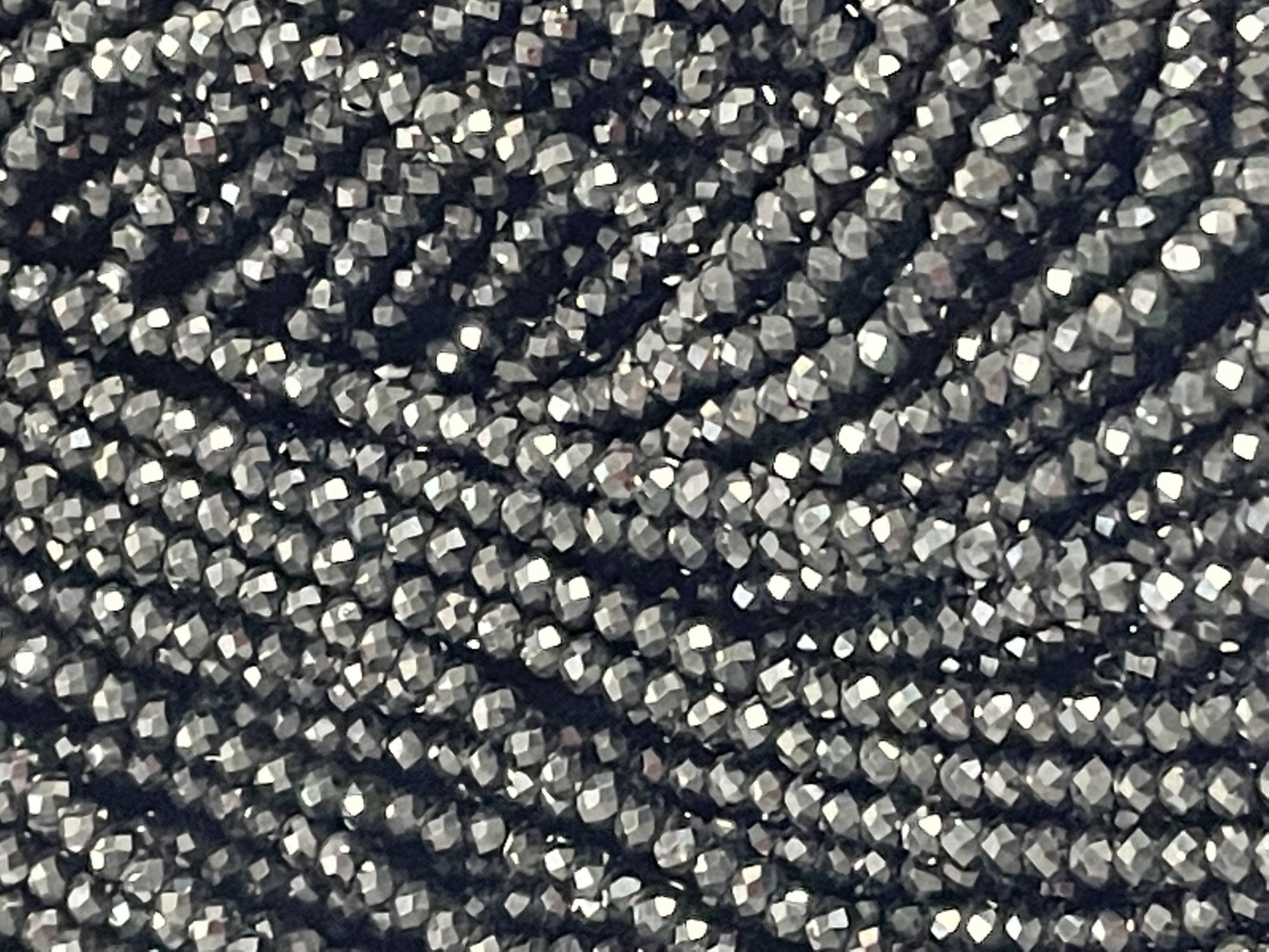 Black Spinel Rondelle Faceted