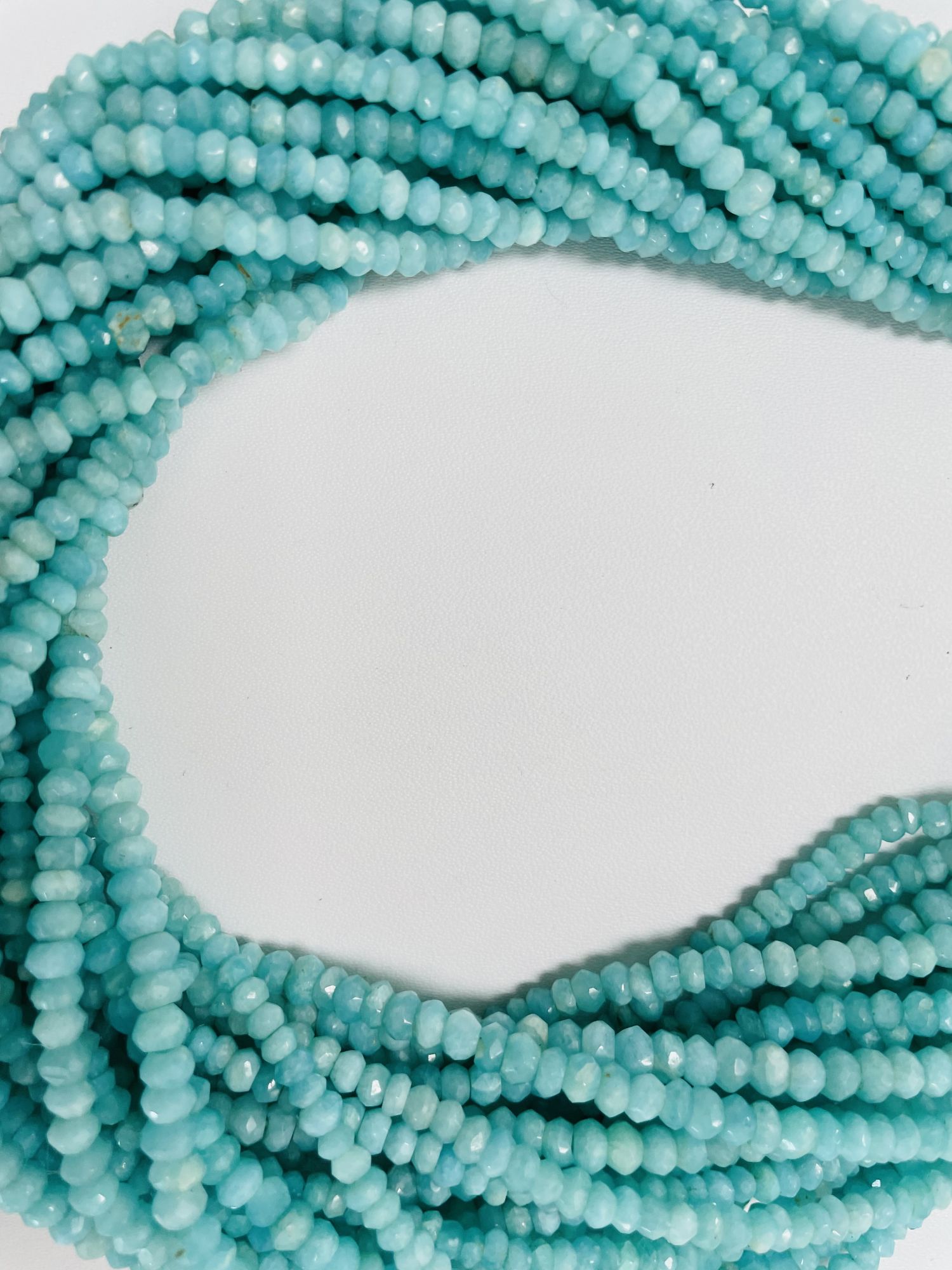 Amazonite Rondelle Faceted