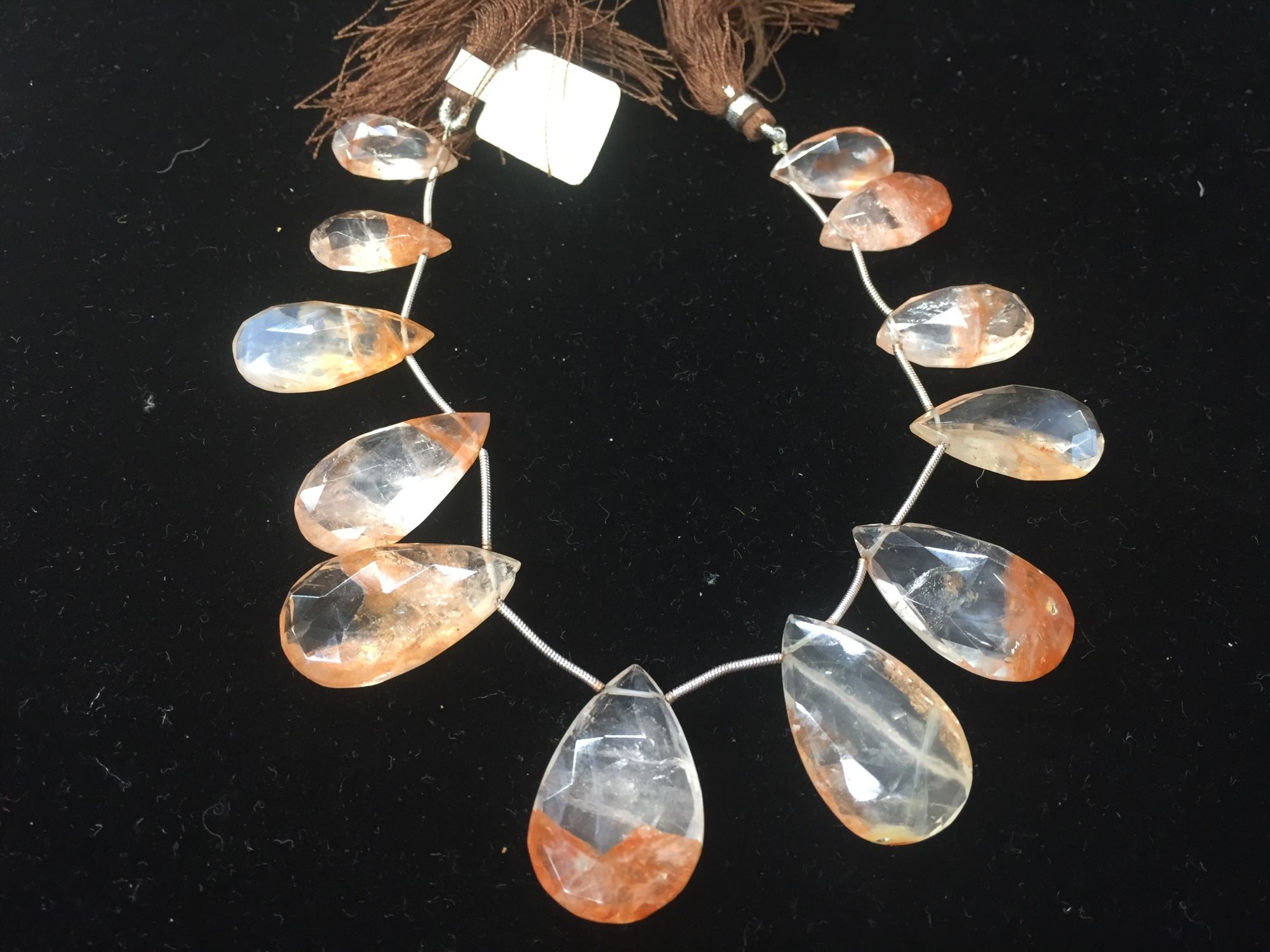 Strawberry Quartz Pears Faceted