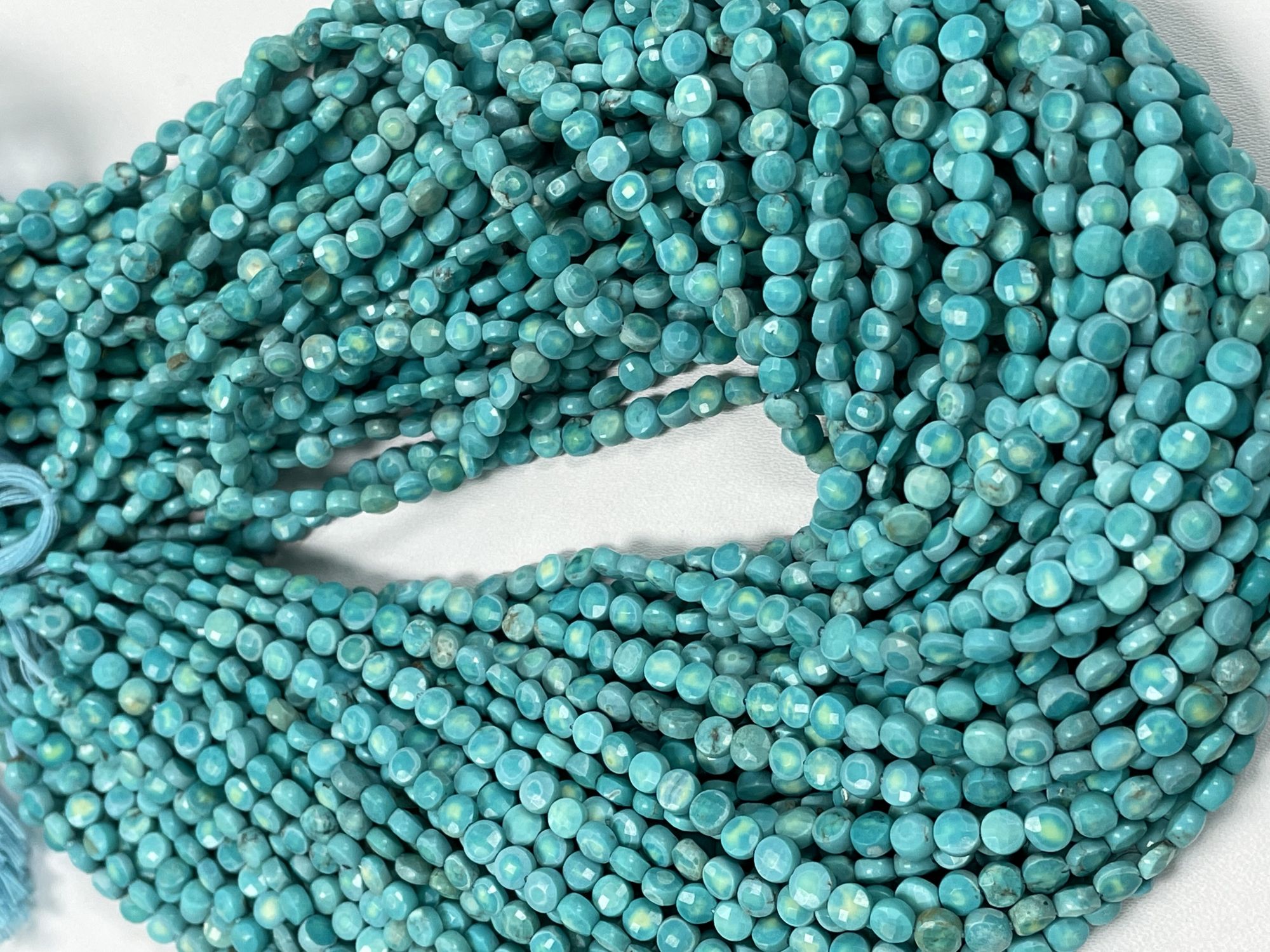 Turquoise Coin Faceted