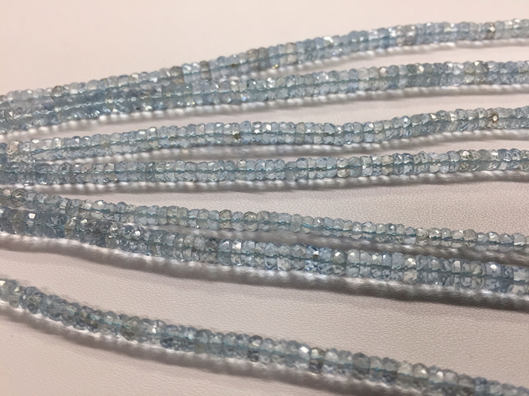 Aquamarine Rondelle Faceted