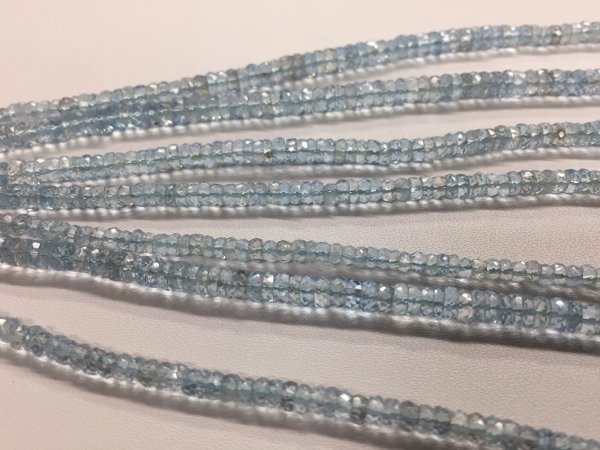 Aquamarine Rondelle Faceted