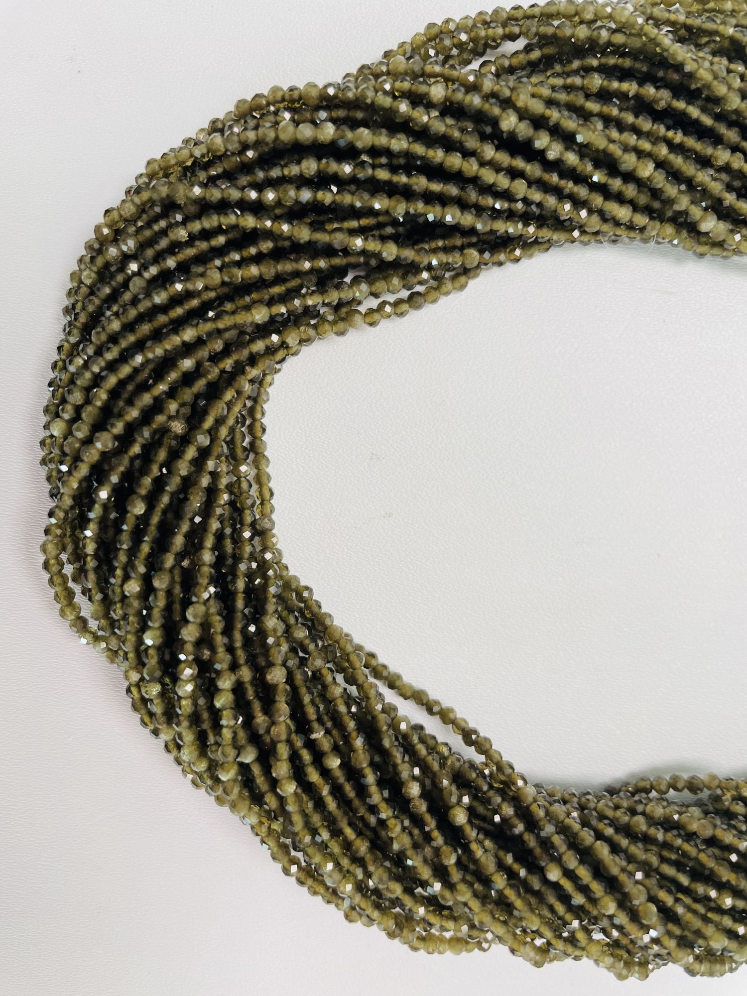 Cats eye Rondelle Faceted