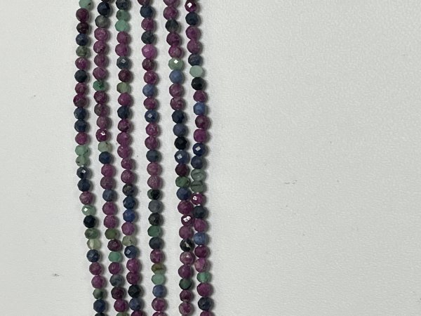 Multi Sapphire Rondelle Faceted