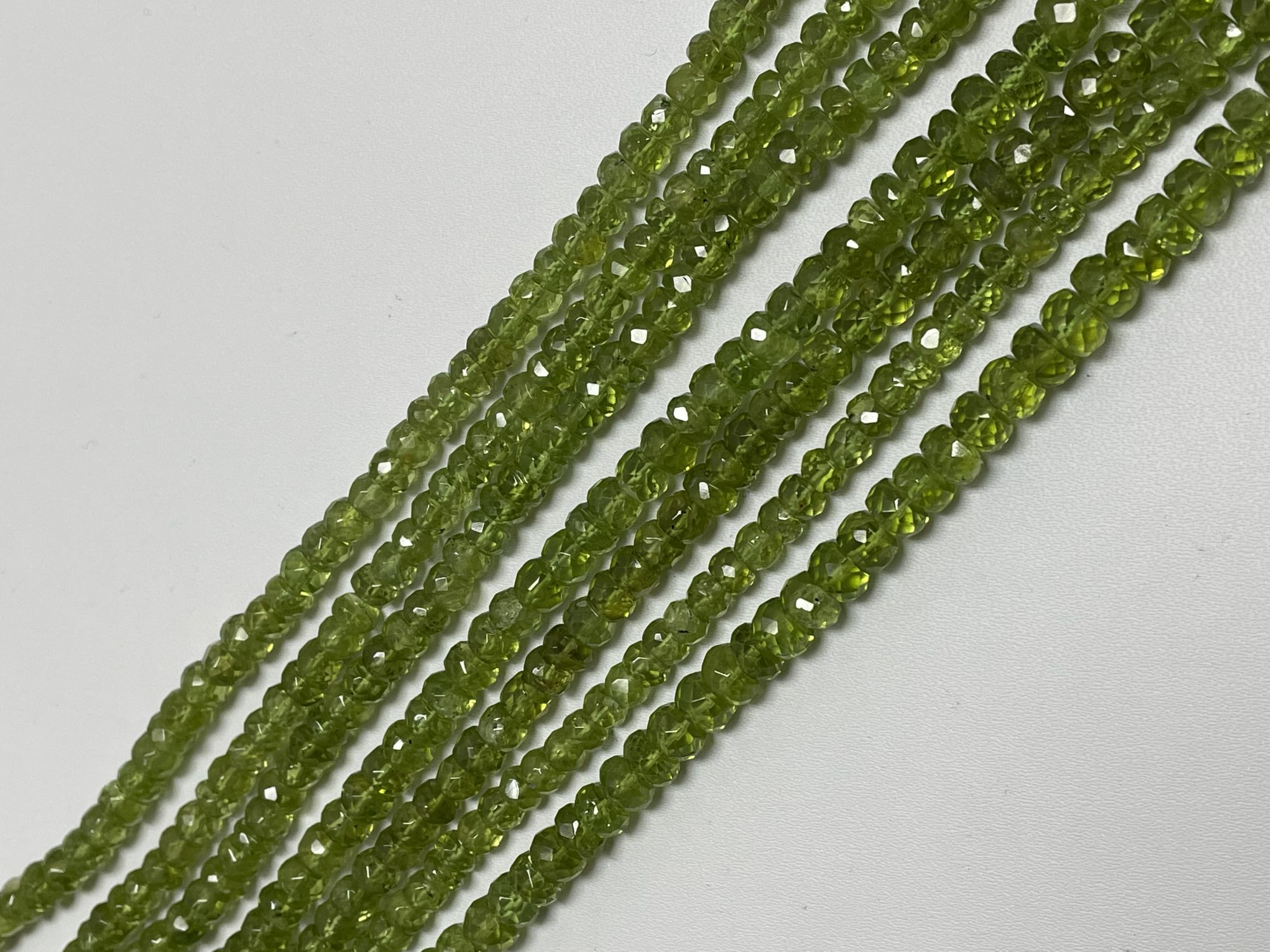 Peridot Rondelle Faceted