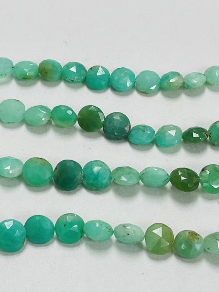 Chrysoprase Coins Faceted
