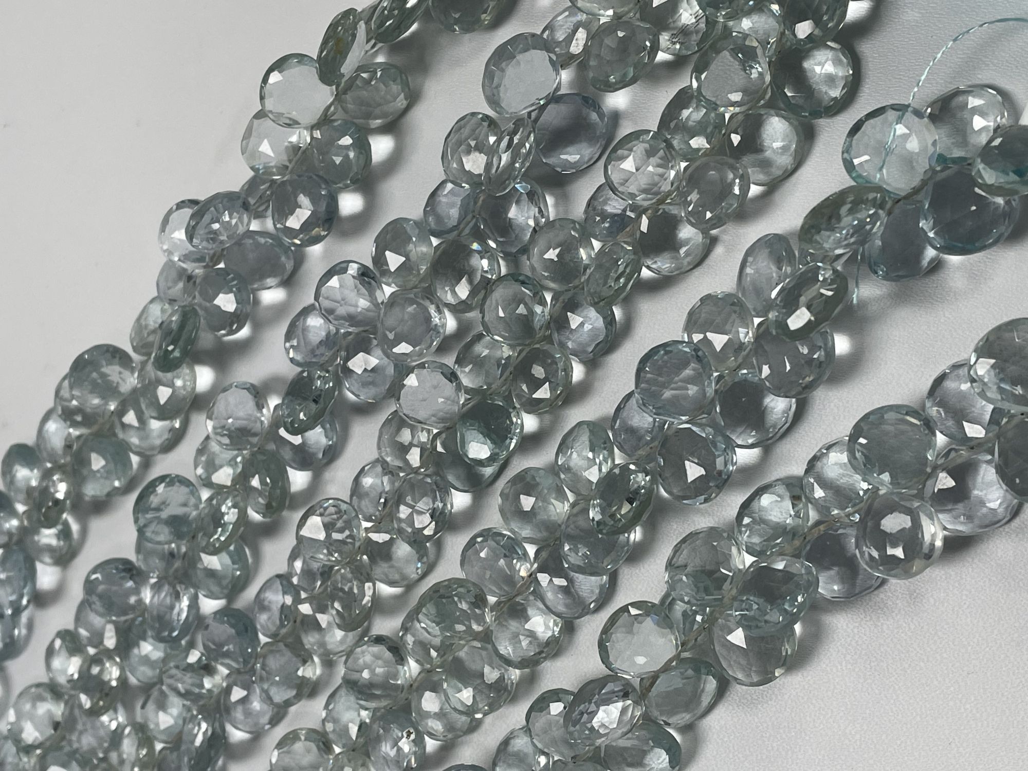 Aquamarine Hydro Quartz Heart Faceted