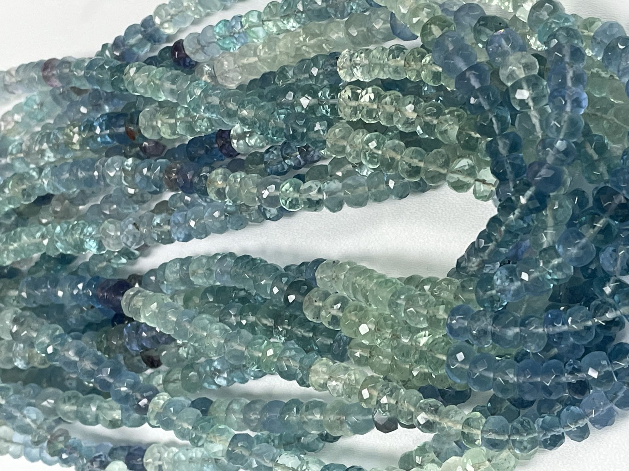 Fluorite Rondelle Faceted