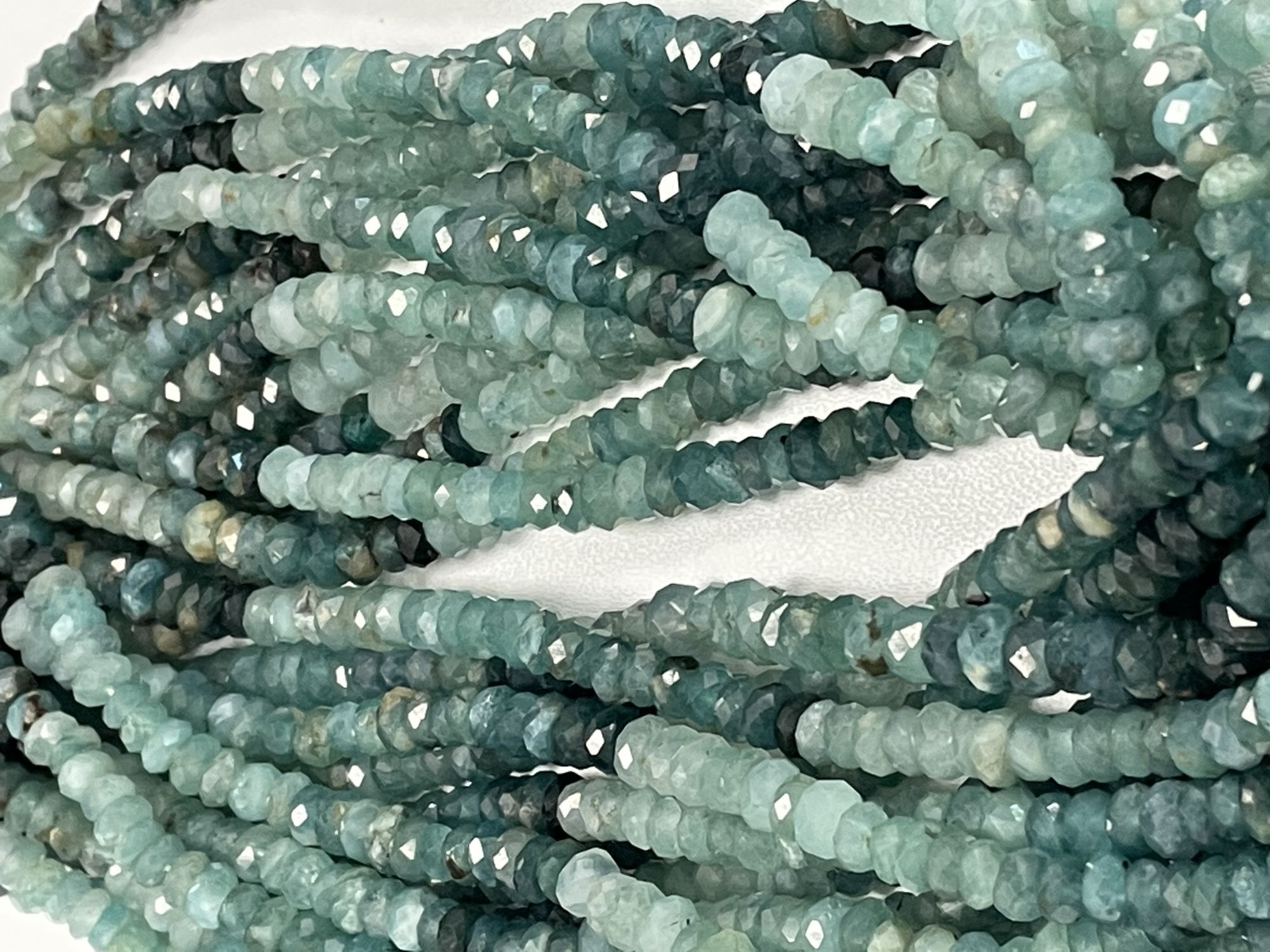 Grandidierite Rondelle Faceted