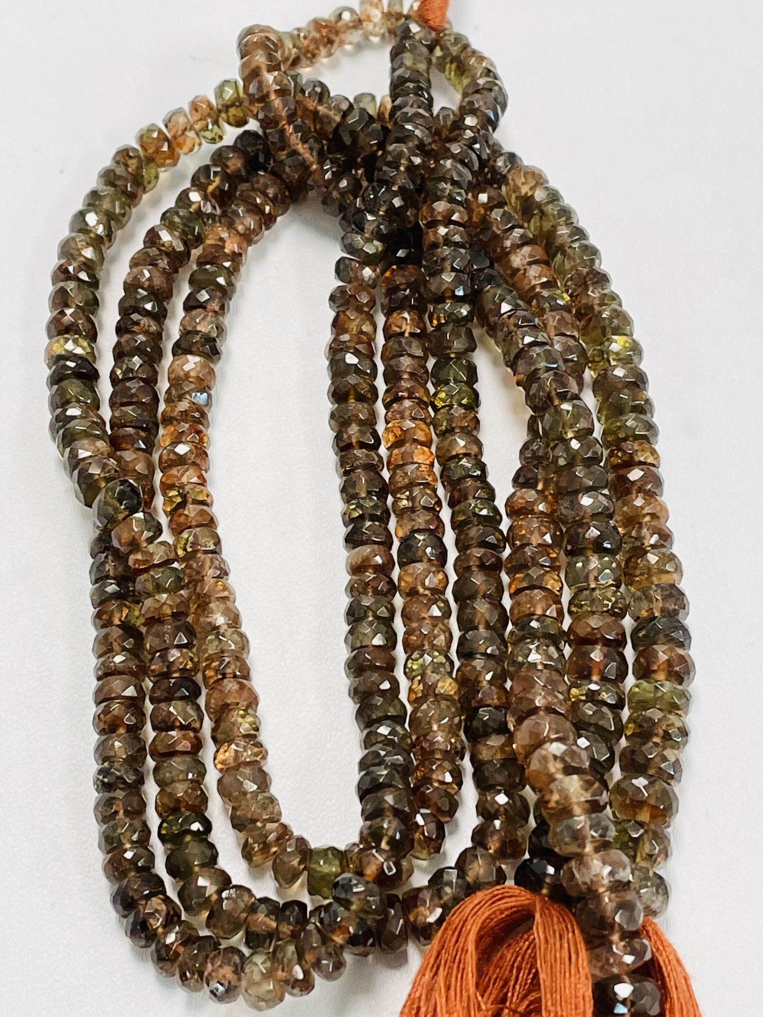 Andalusite Rondelle Faceted