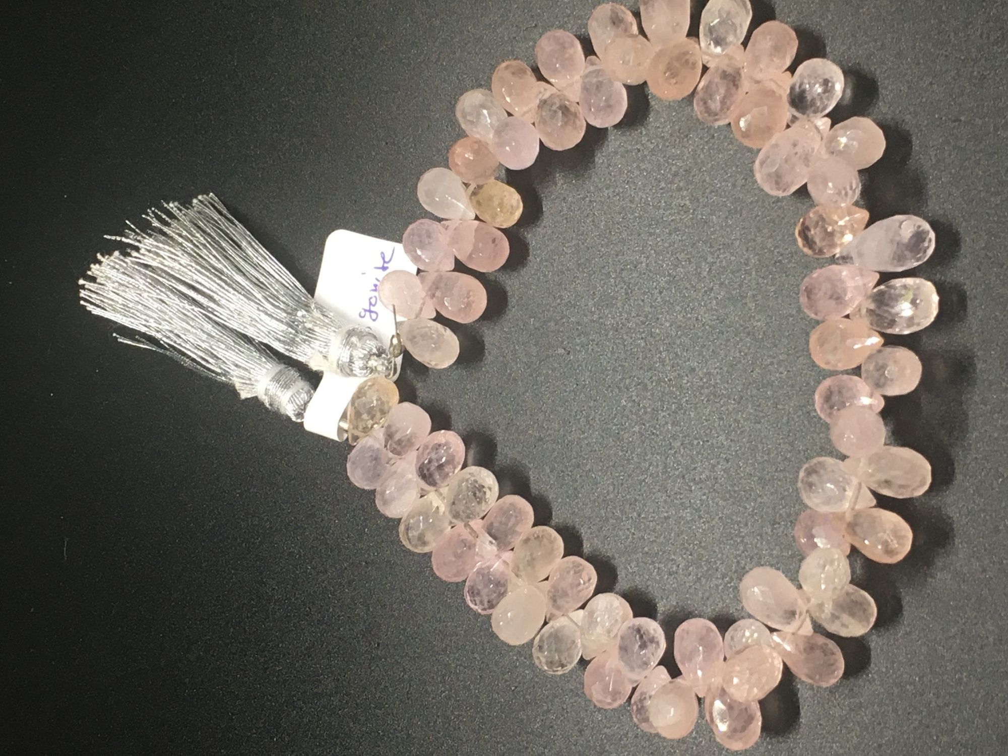 Morganite Drops Faceted