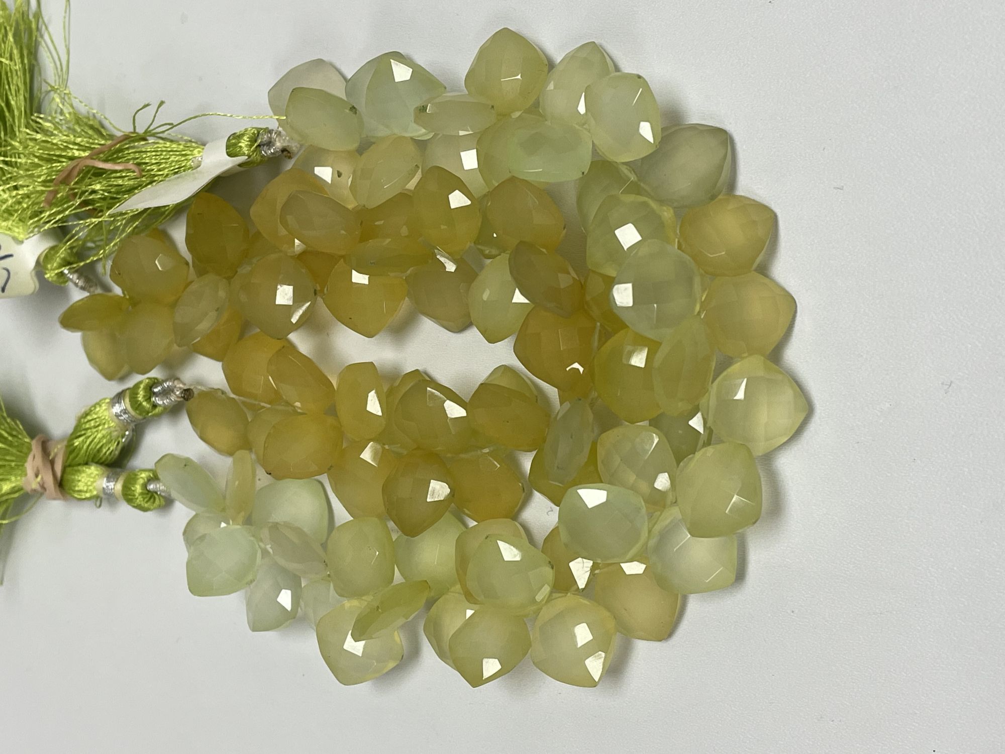 Green Yellow Chalcedony Cushion Faceted