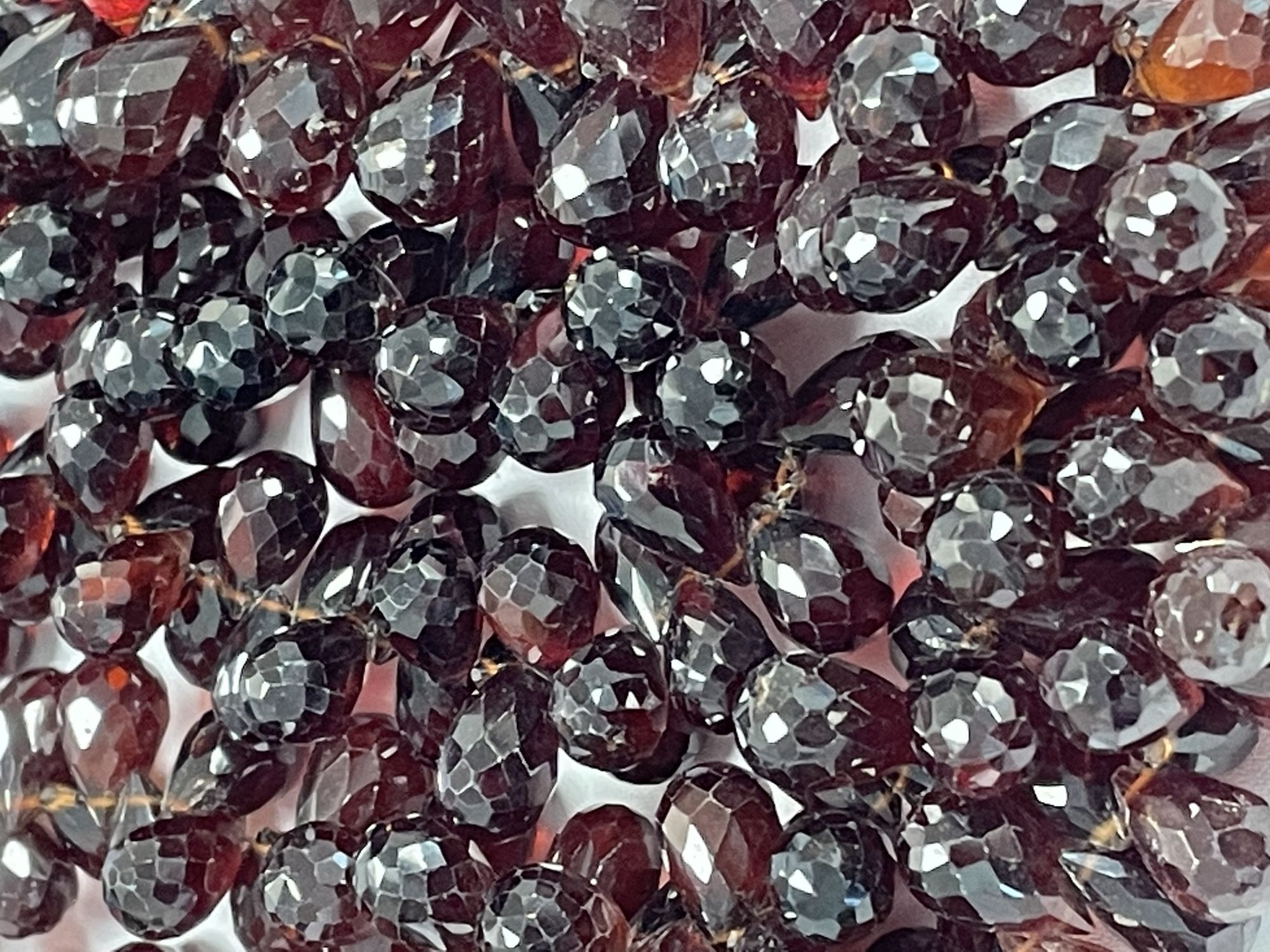 Hessonite Garnet Drop Faceted