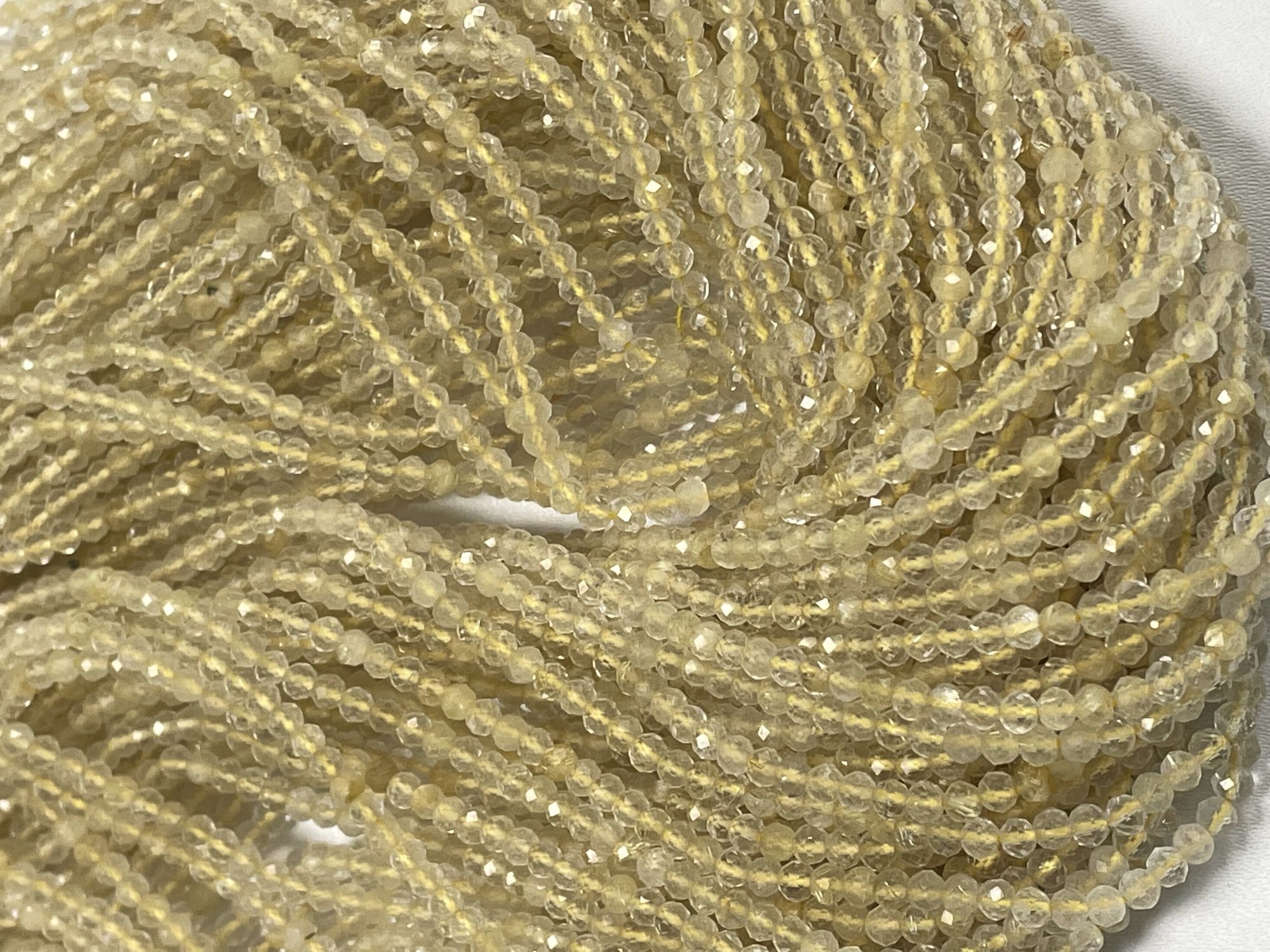 Golden Rutilated Quartz Round Faceted