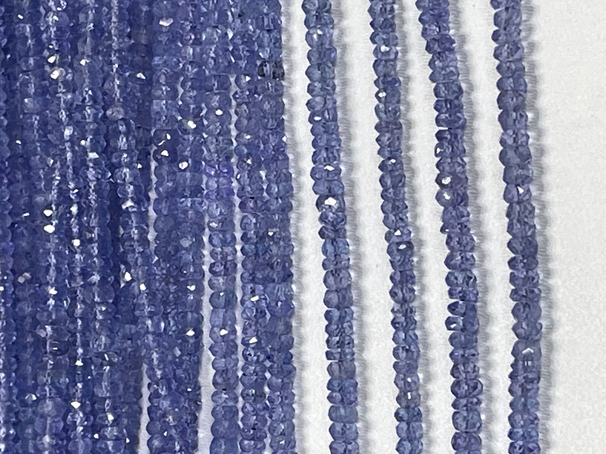 Natural Tanzanite Rondelles Faceted