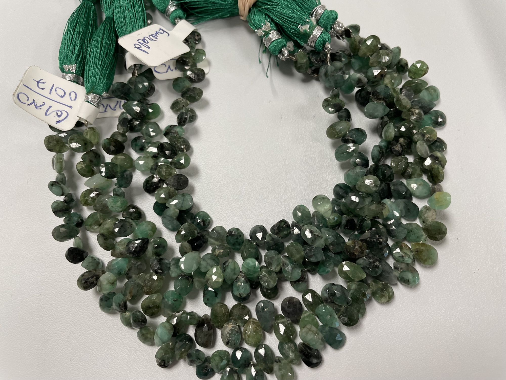 Brazilian Emerald Pears Faceted