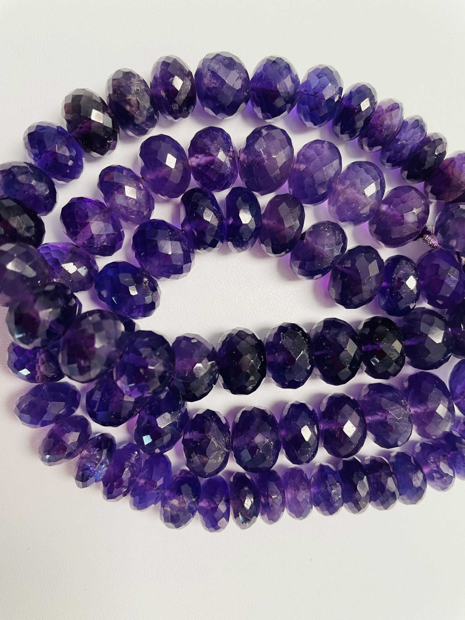 Purple Amethyst Rondelle Faceted