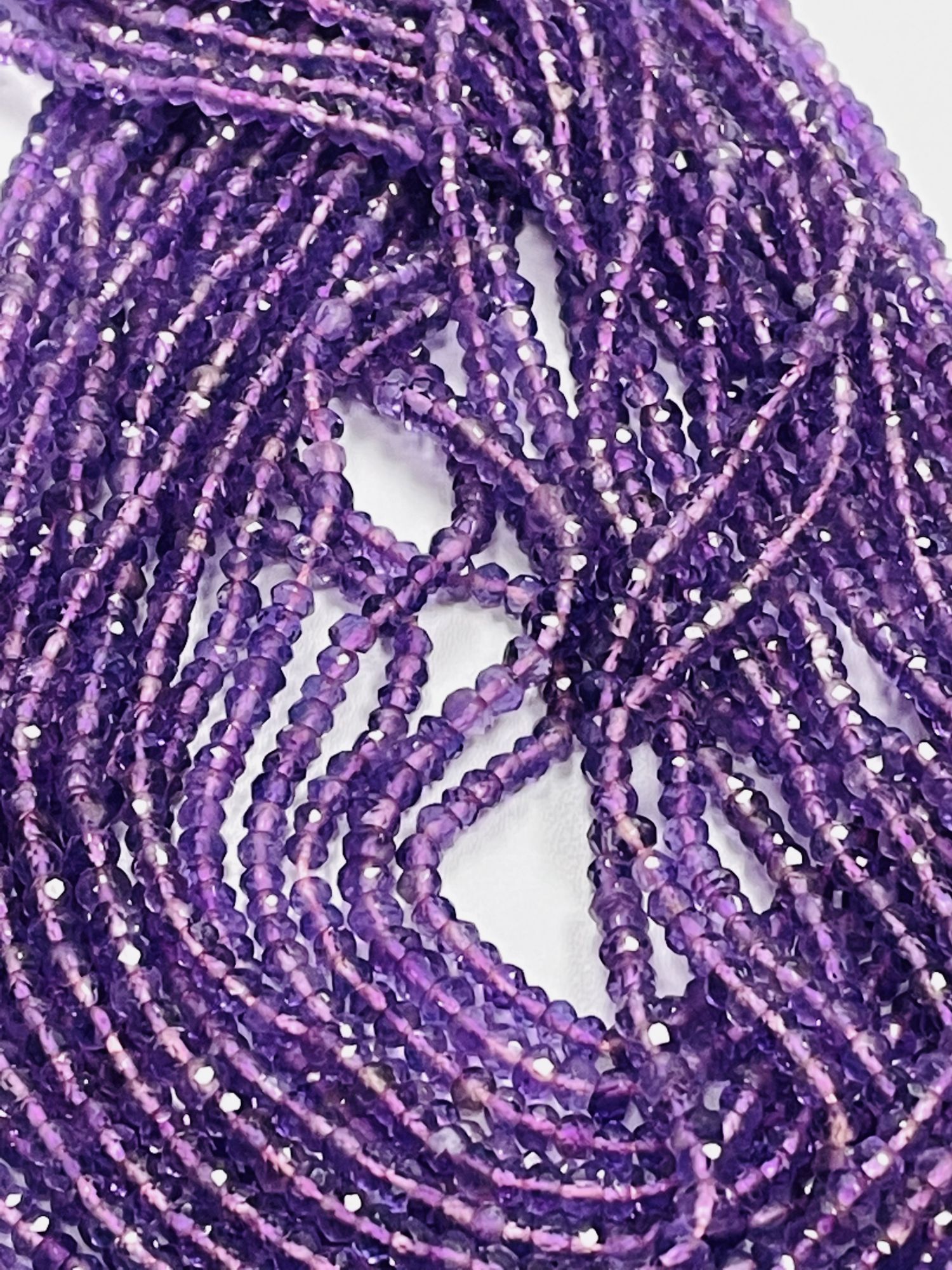 Purple Amethyst Rondelle Faceted