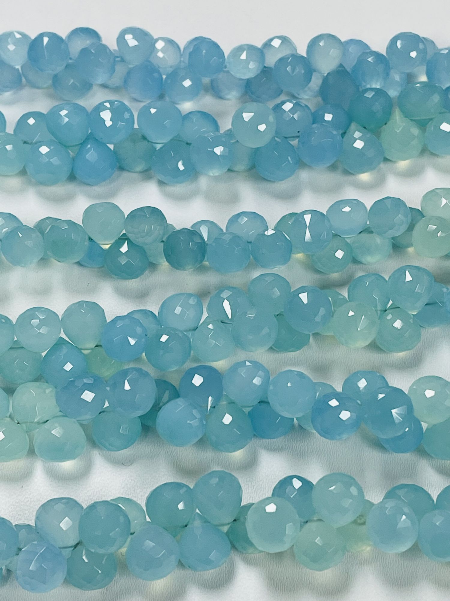 Blue Chalcedony Onions Faceted