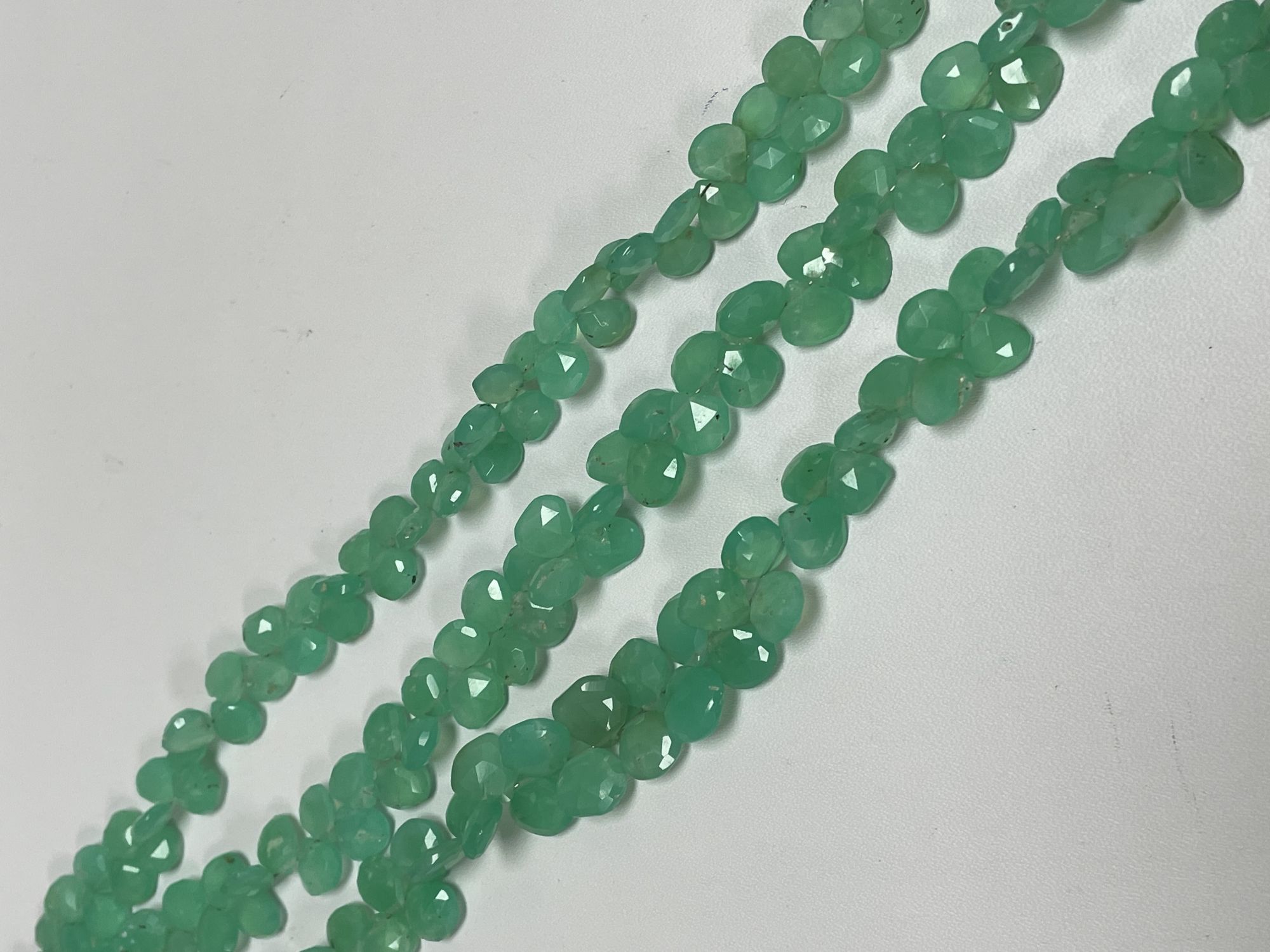 Chyrsoprase Hearts Faceted