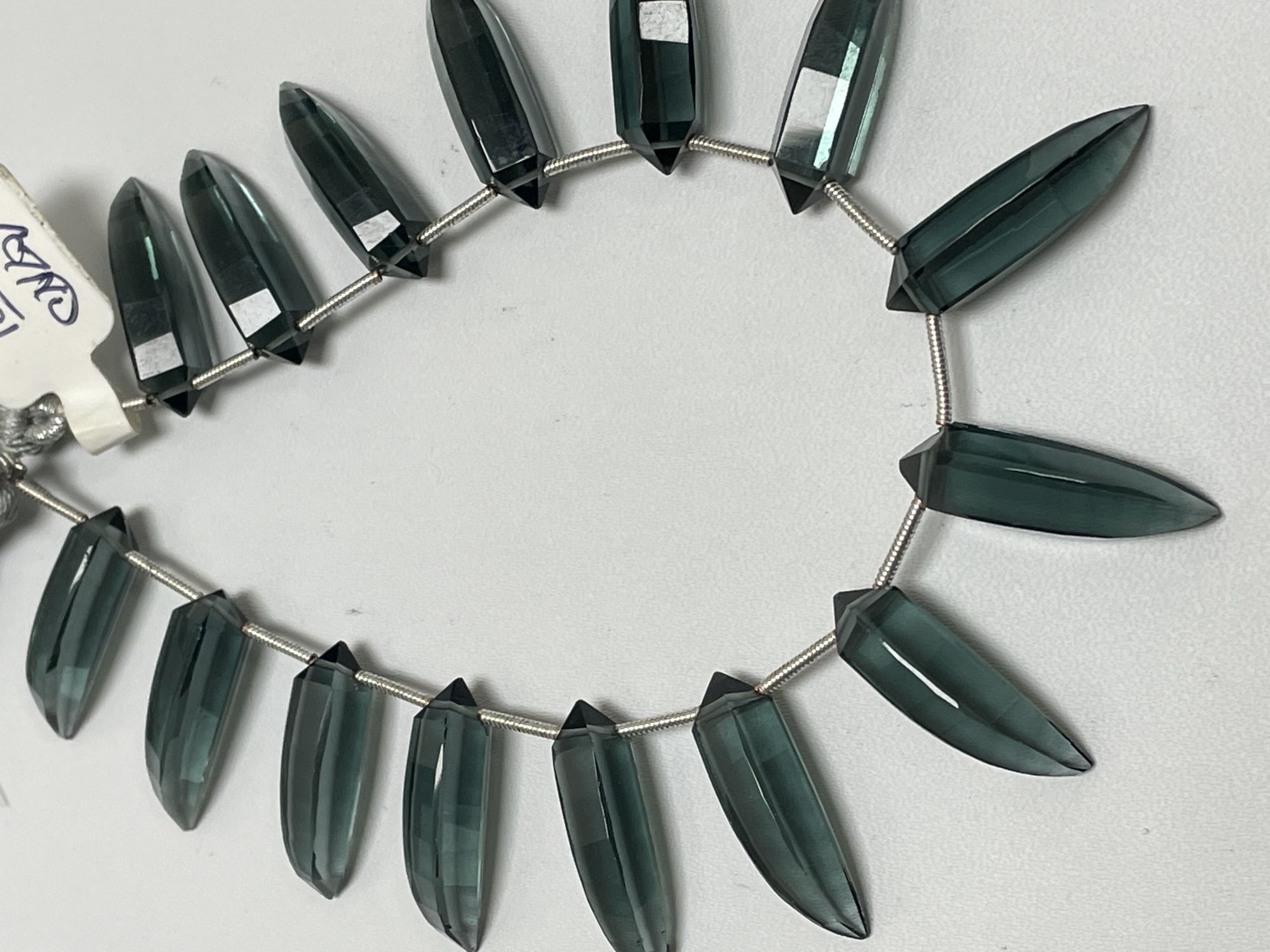 Grey Hydro Quartz Okra Faceted