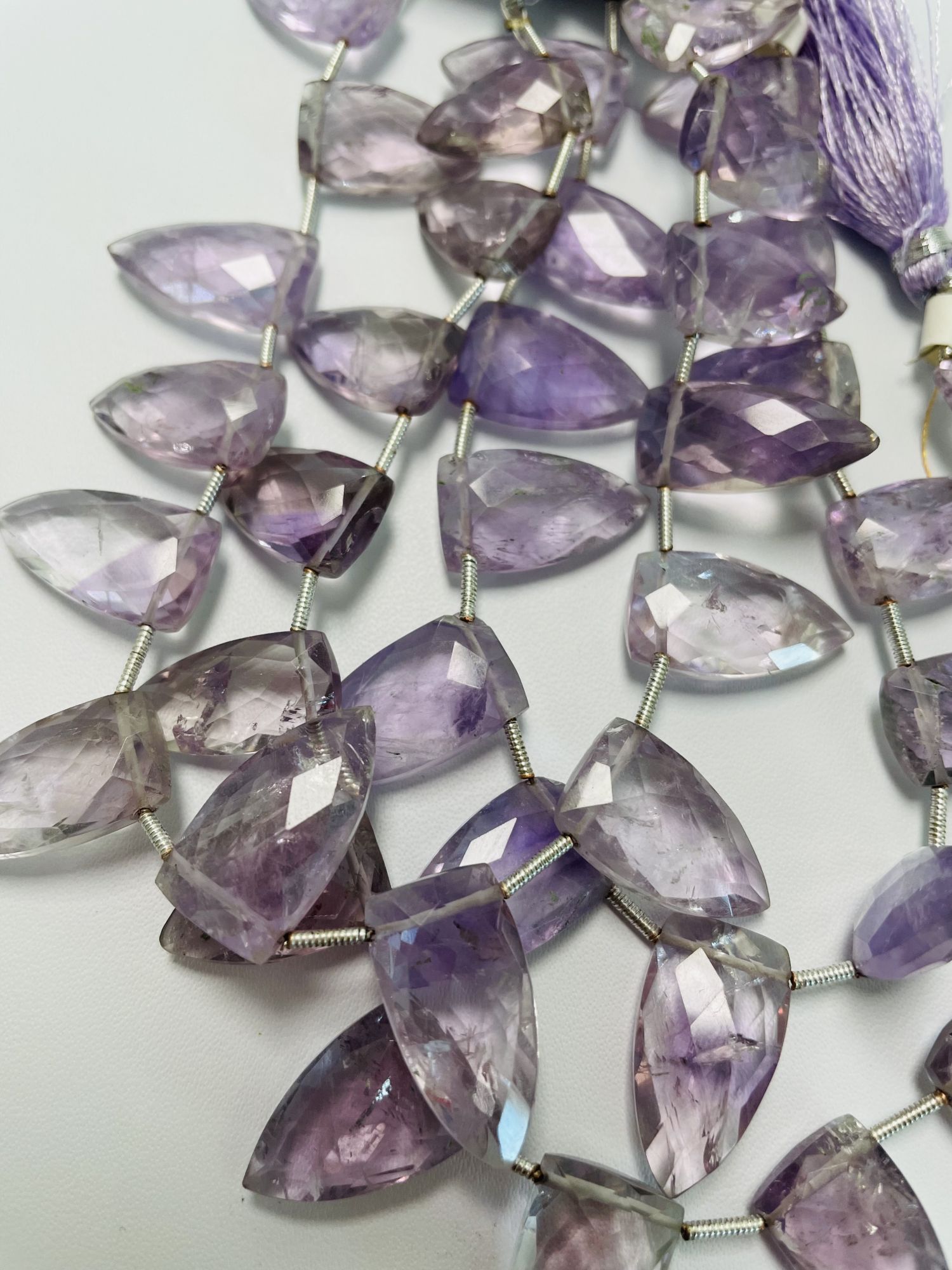 Purple Amethyst Fan Cut Faceted