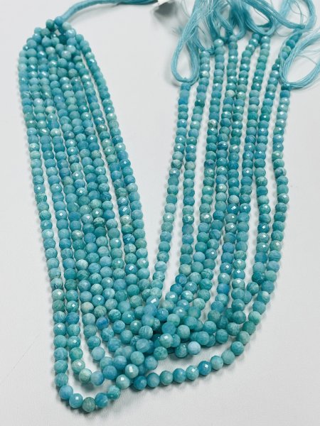 Amazonite Rondelle Faceted