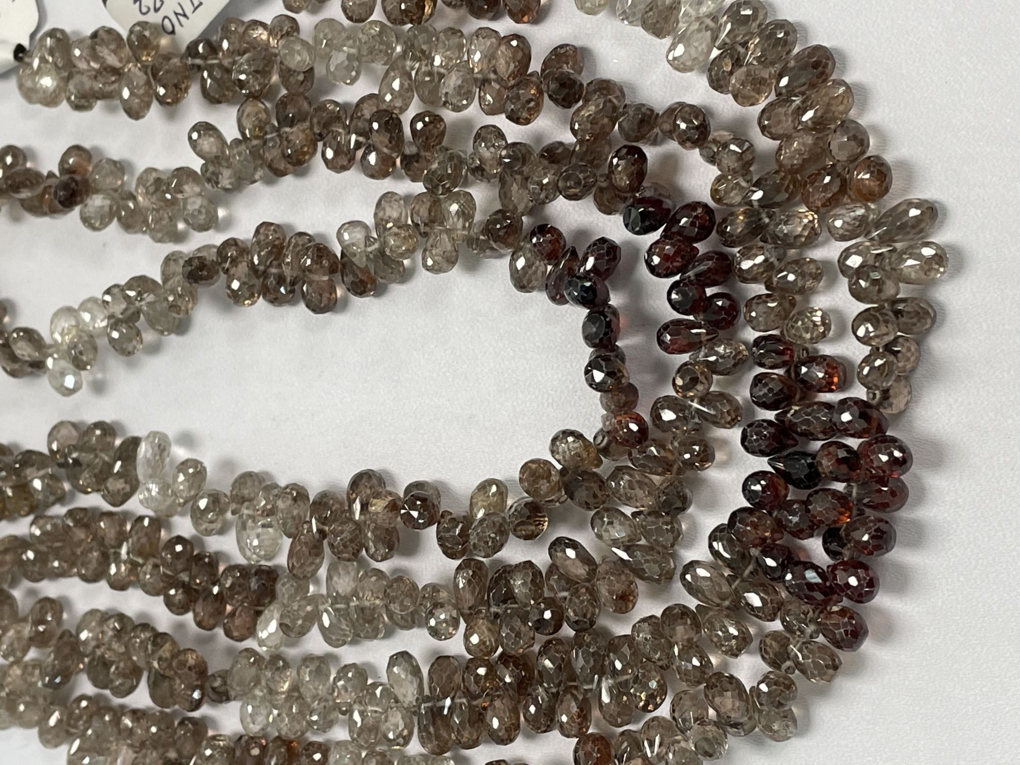 Shaded Brown Zircon Drop Faceted