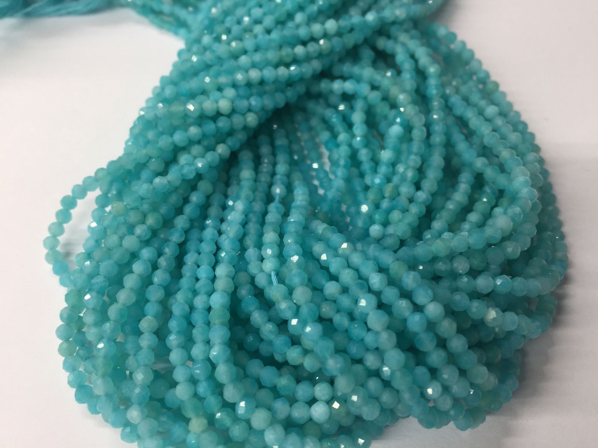 Amazonite Rondelle Faceted