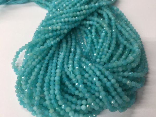 Amazonite Rondelle Faceted