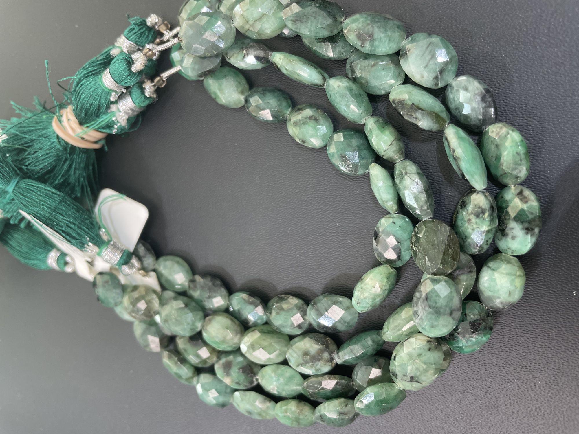 Shaded Emerald Oval Faceted