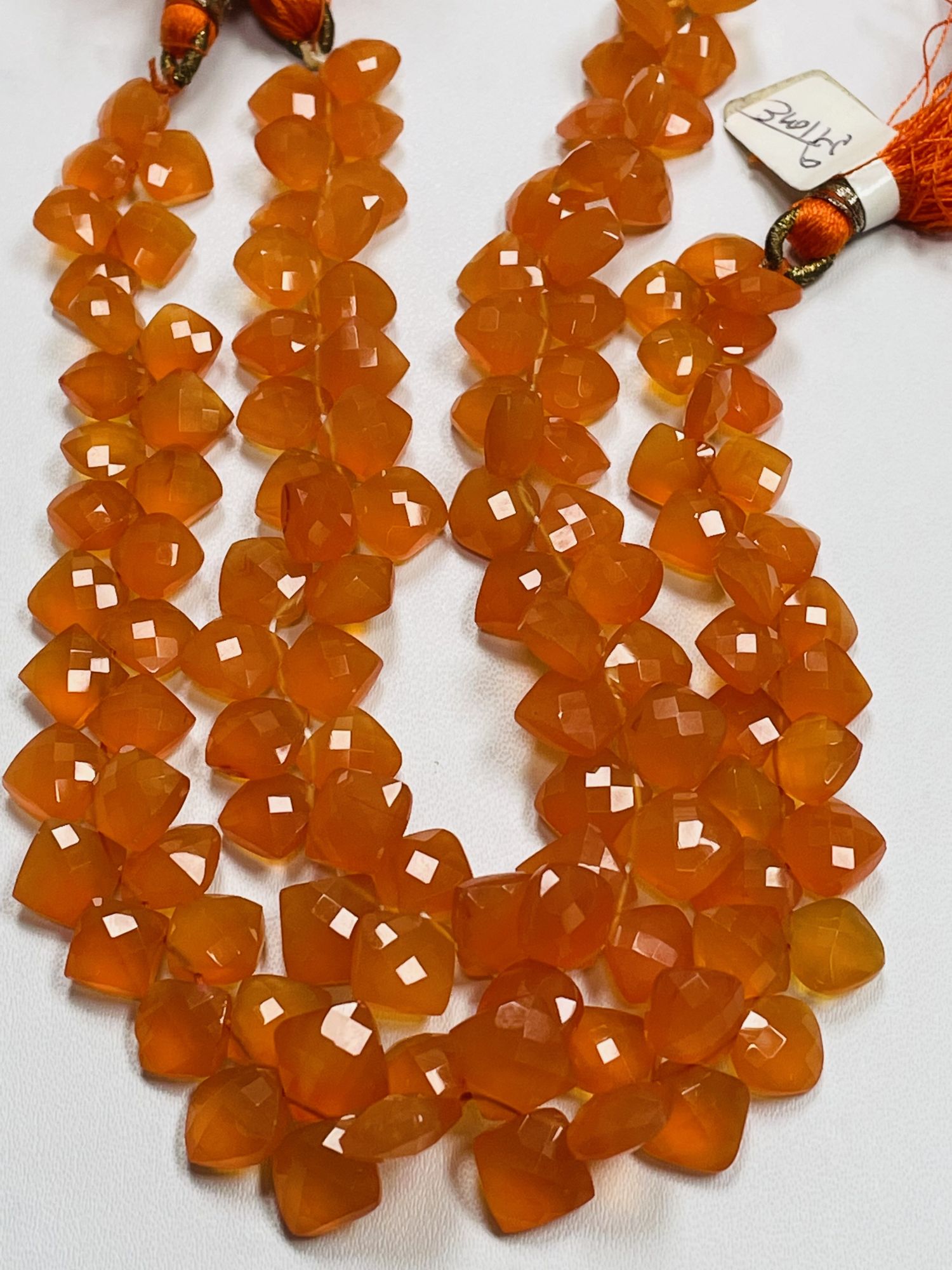 Carnelian Cushion Faceted