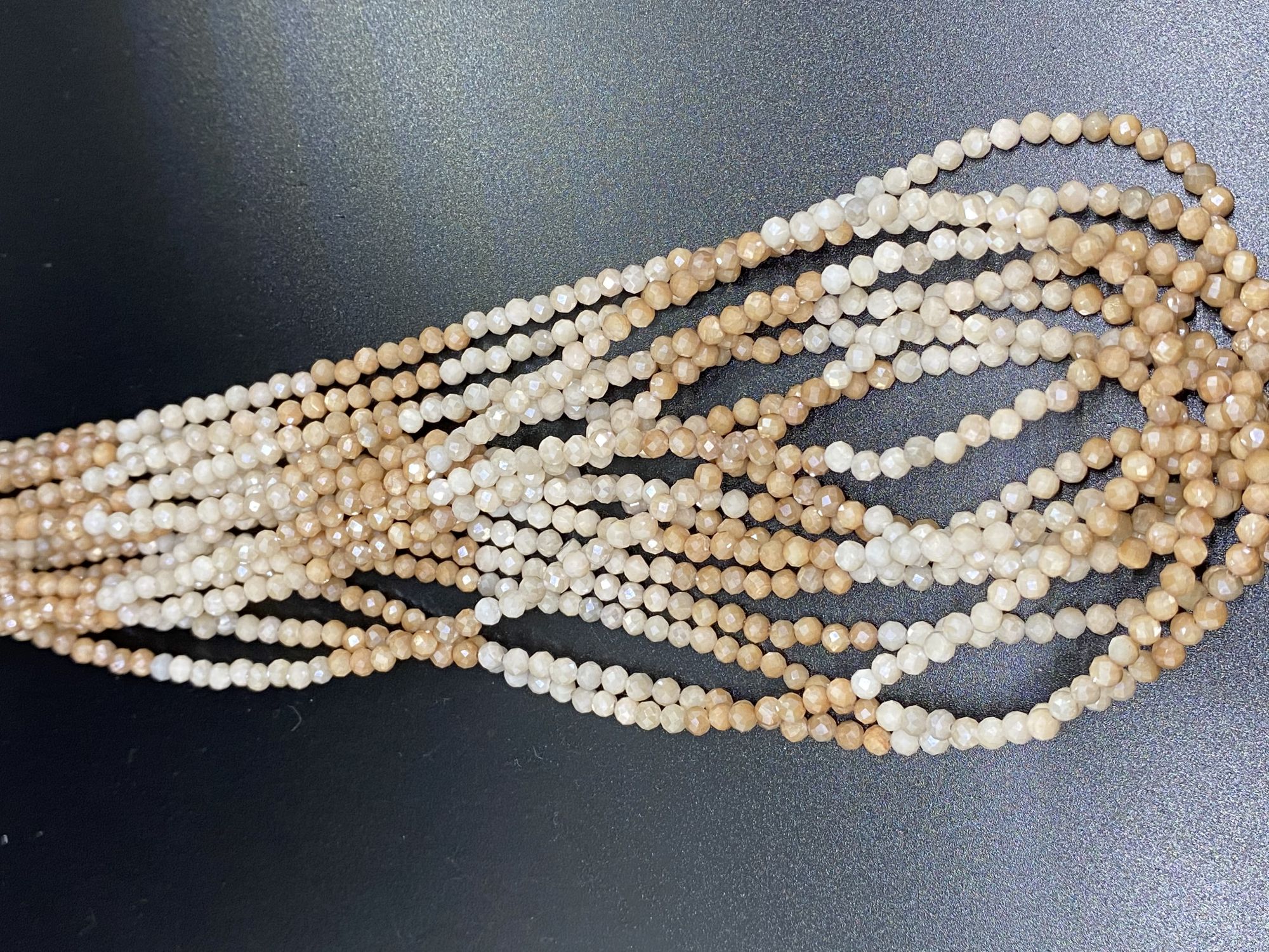 Coated Moonstone Rondelle