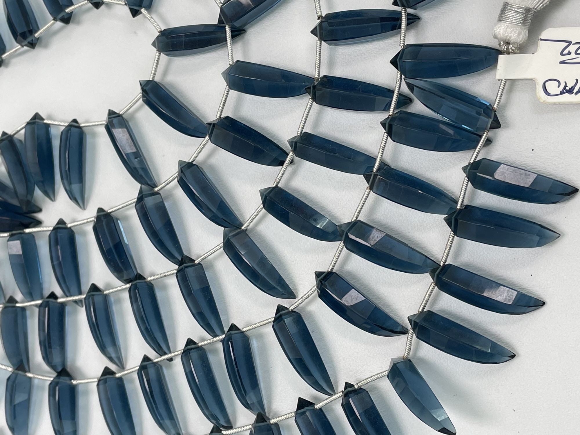 Midnight Blue Hydro Quartz Okra Faceted