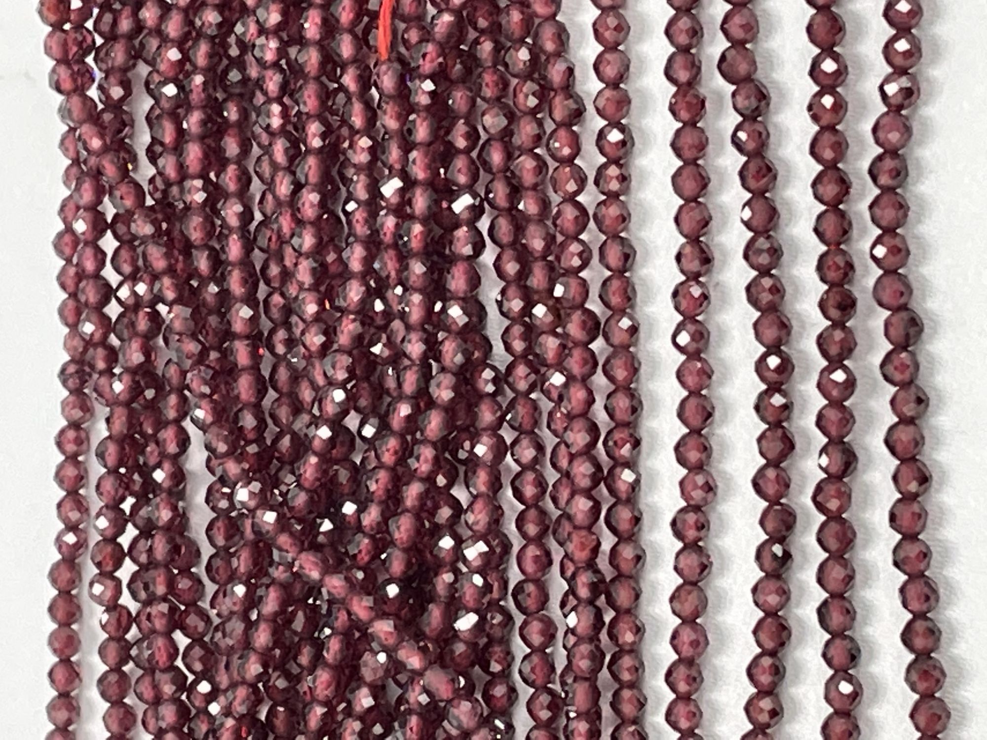 Red Garnet Rondelle Faceted