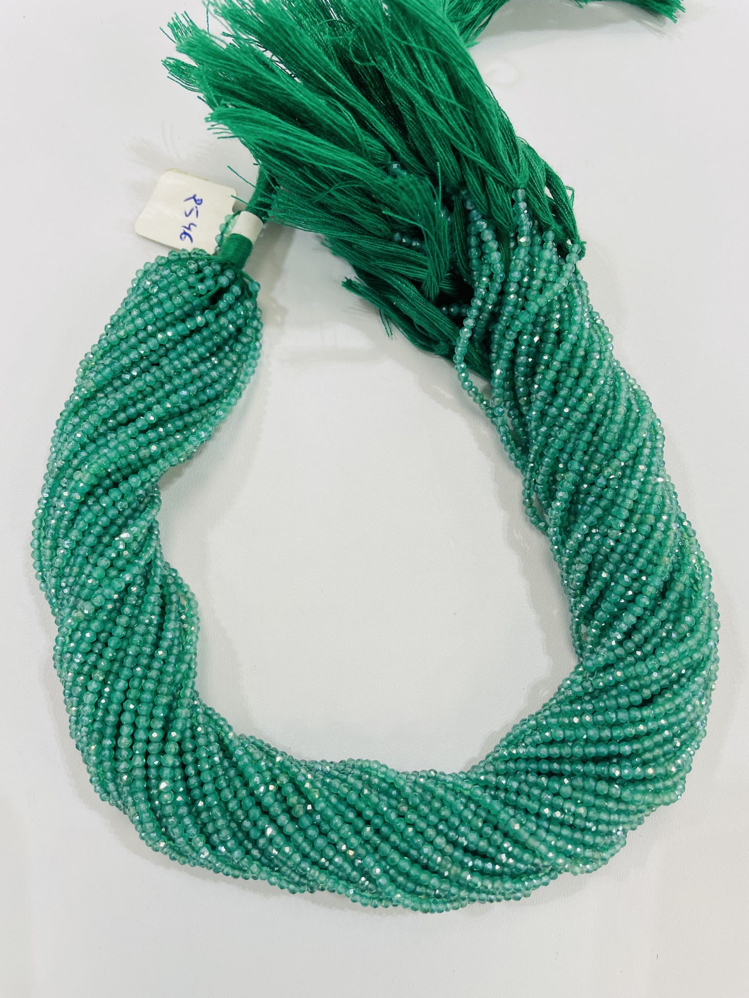 Coated Green Onyx Rondelle Faceted