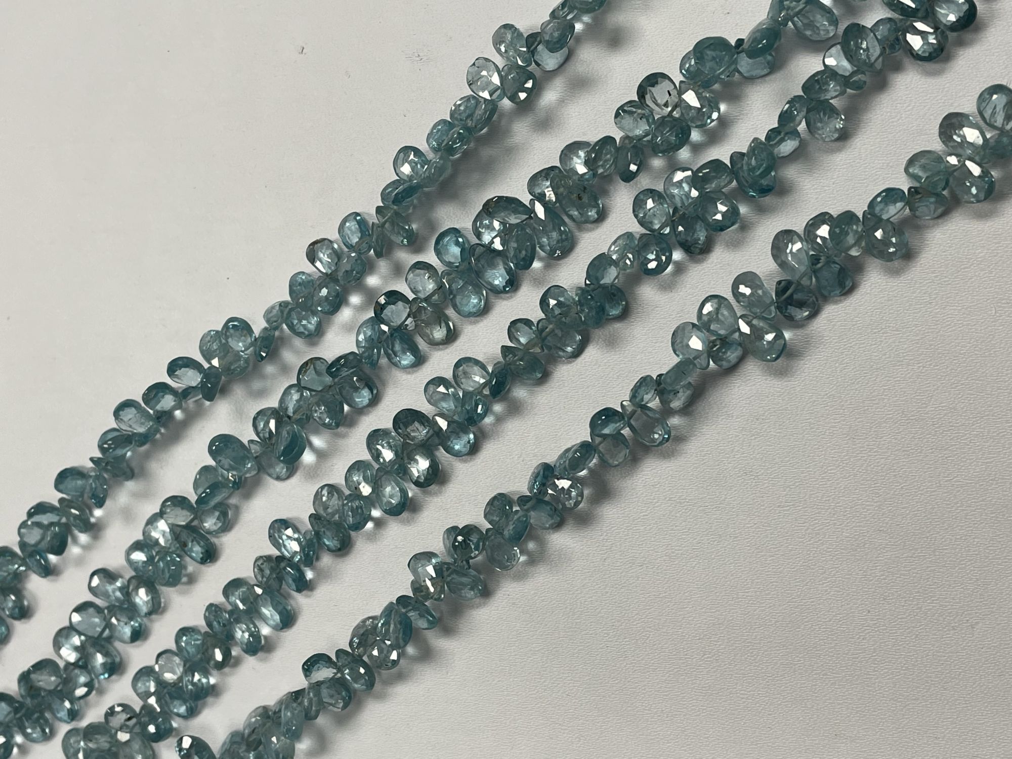 Blue Zircon Pear Faceted