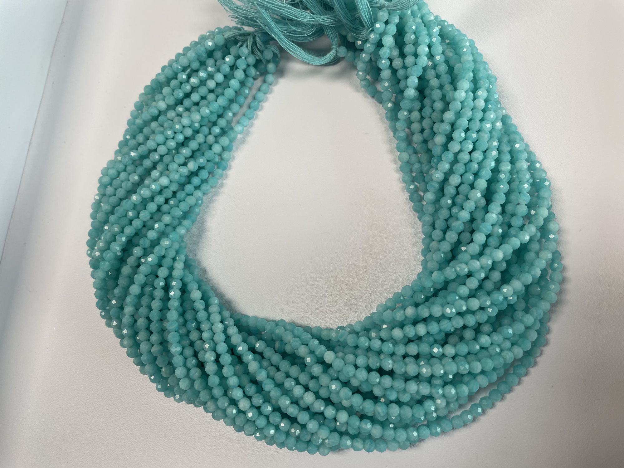 Amazonite Rondelle Faceted