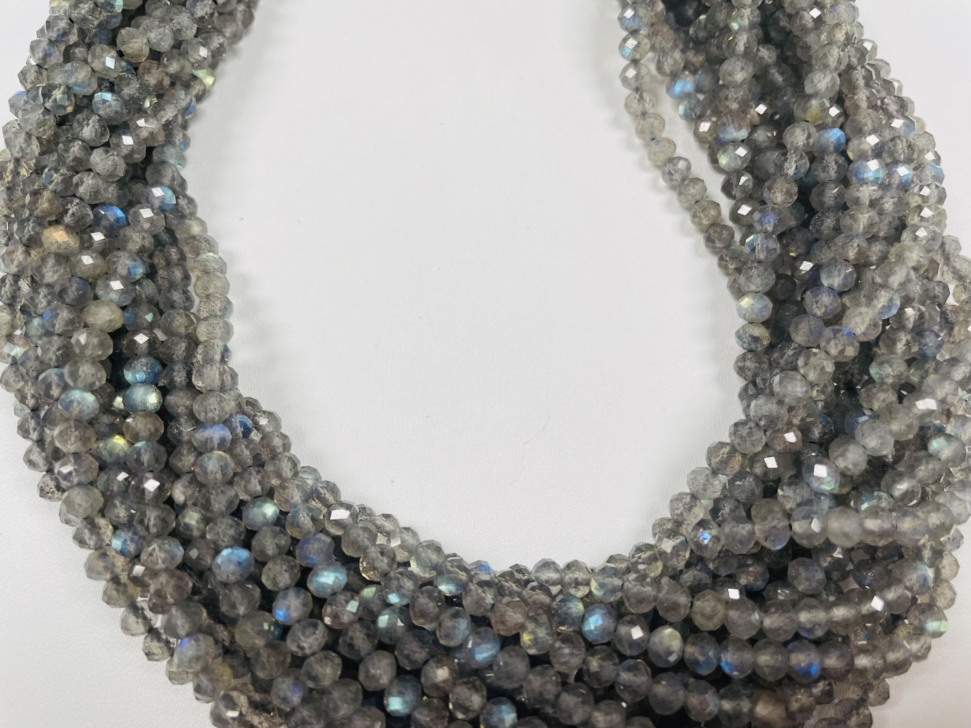 Labradorite Rondelle Faceted