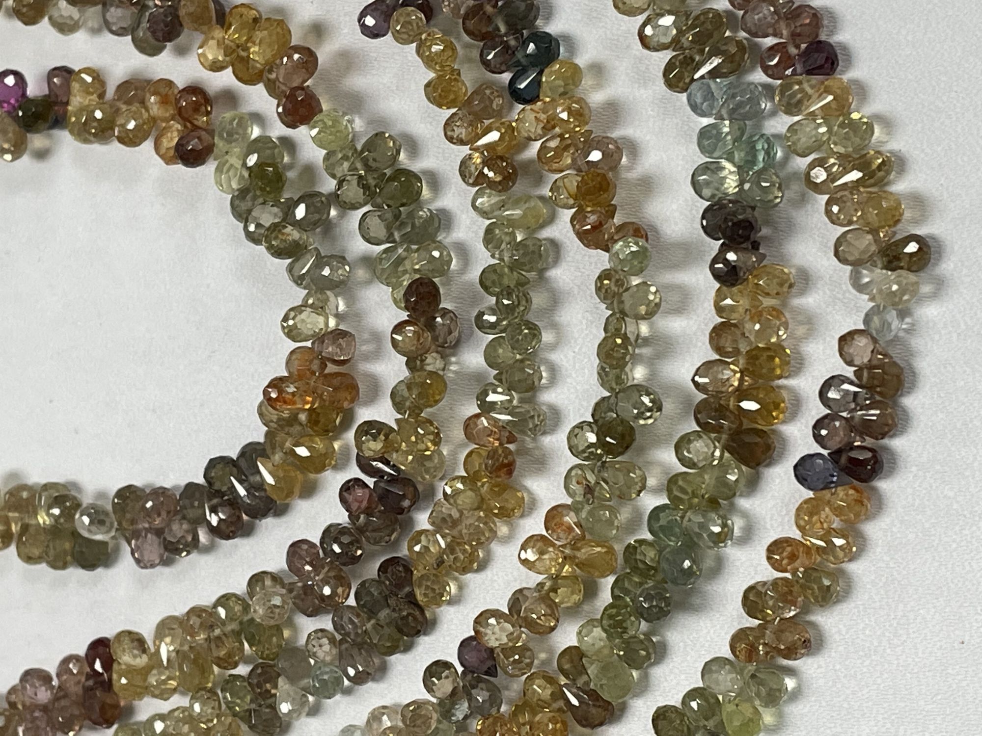 Multi Zircon Drop Faceted