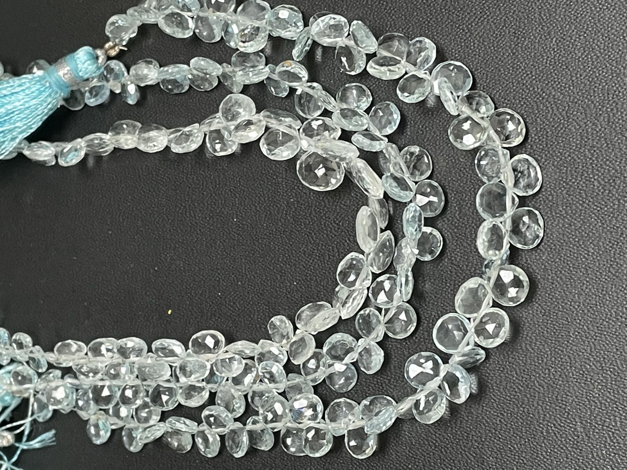 Aquamarine Heart Faceted